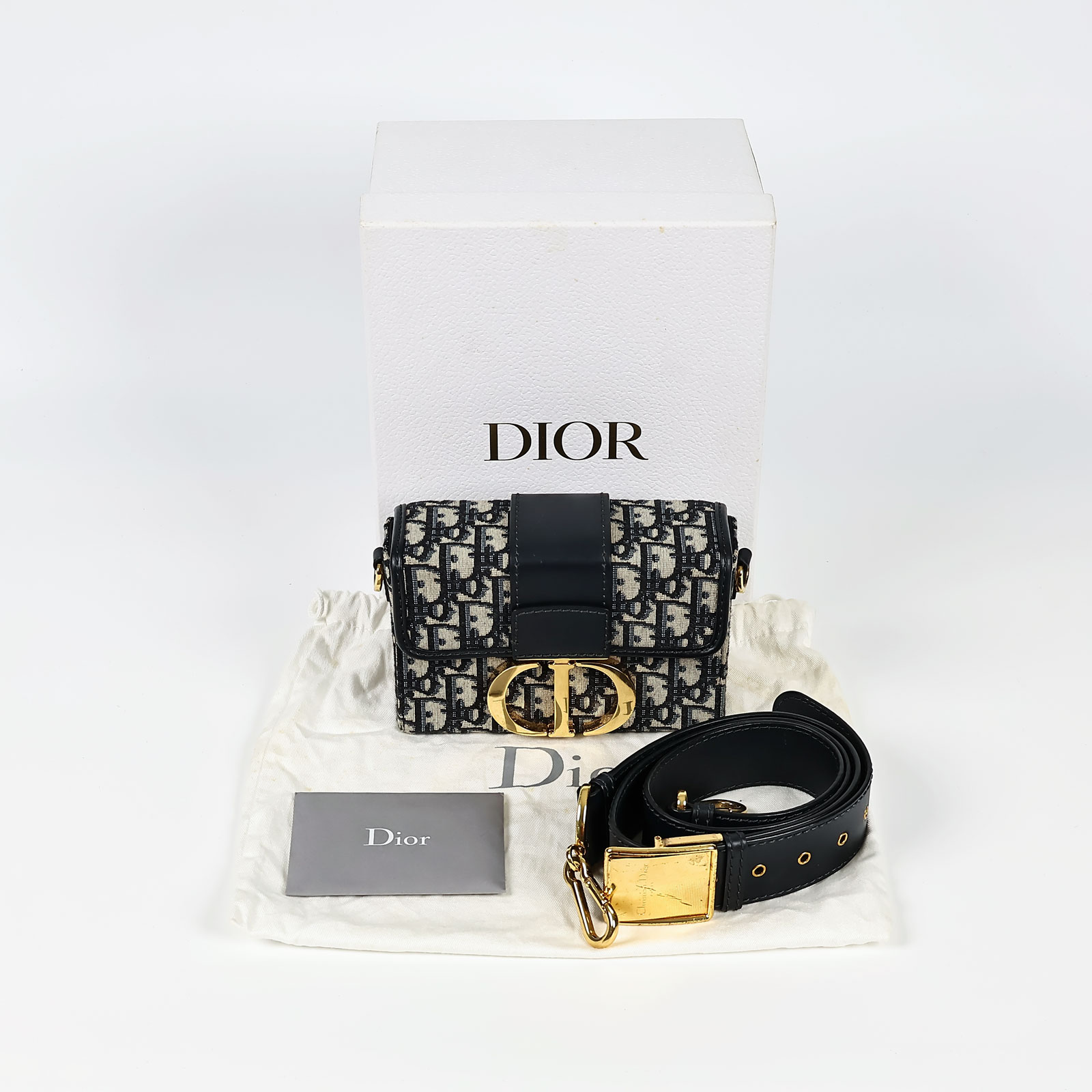 迪奧 CHRISTIAN DIOR 30 Montaigne 肩背手提包 M9204UTZQ 藍原花蒙田30 原廠盒子/防塵袋/保證卡