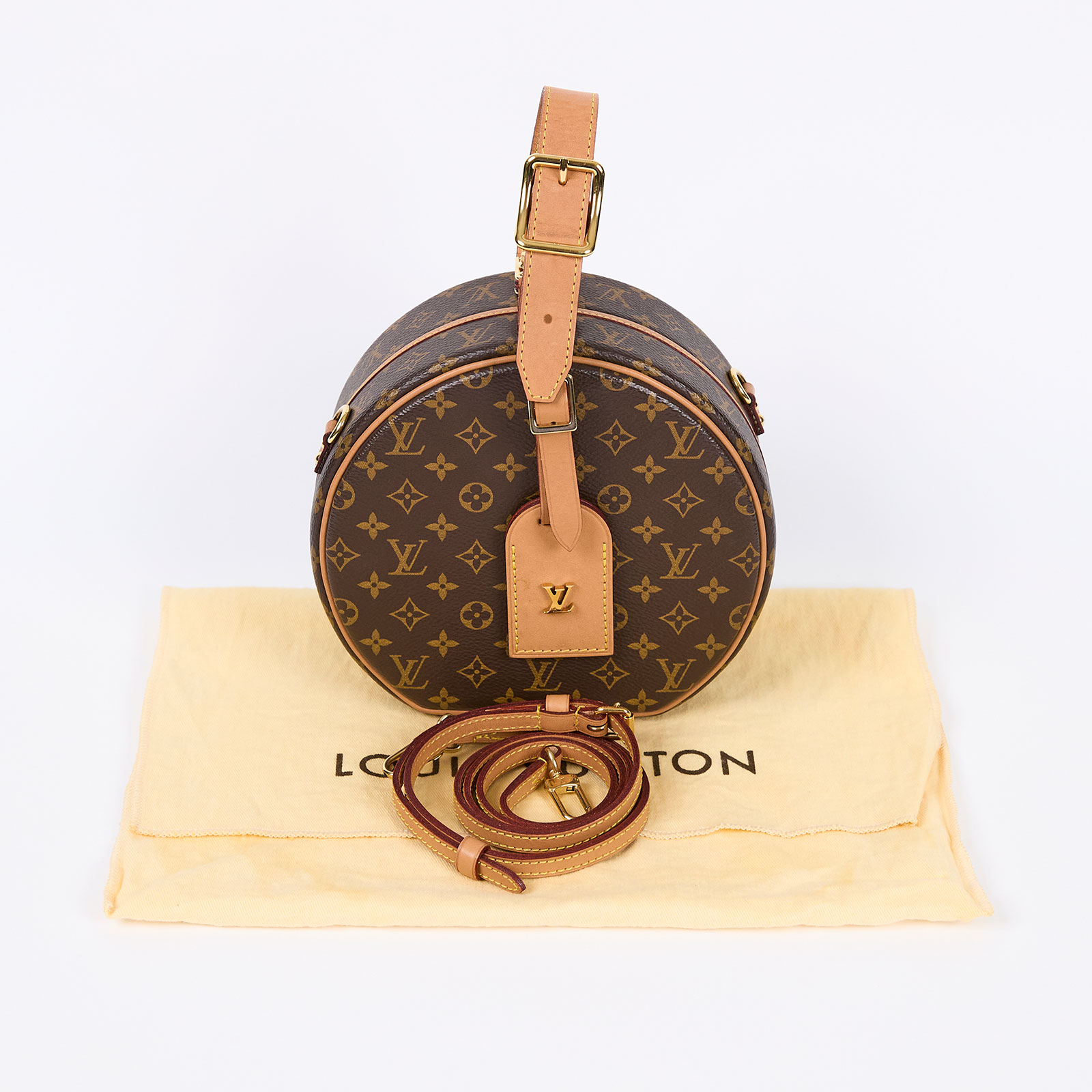 路易威登 LOUIS VUITTON Petite Boite Chapeau 帆布 手提 斜背包 M43514  防塵袋