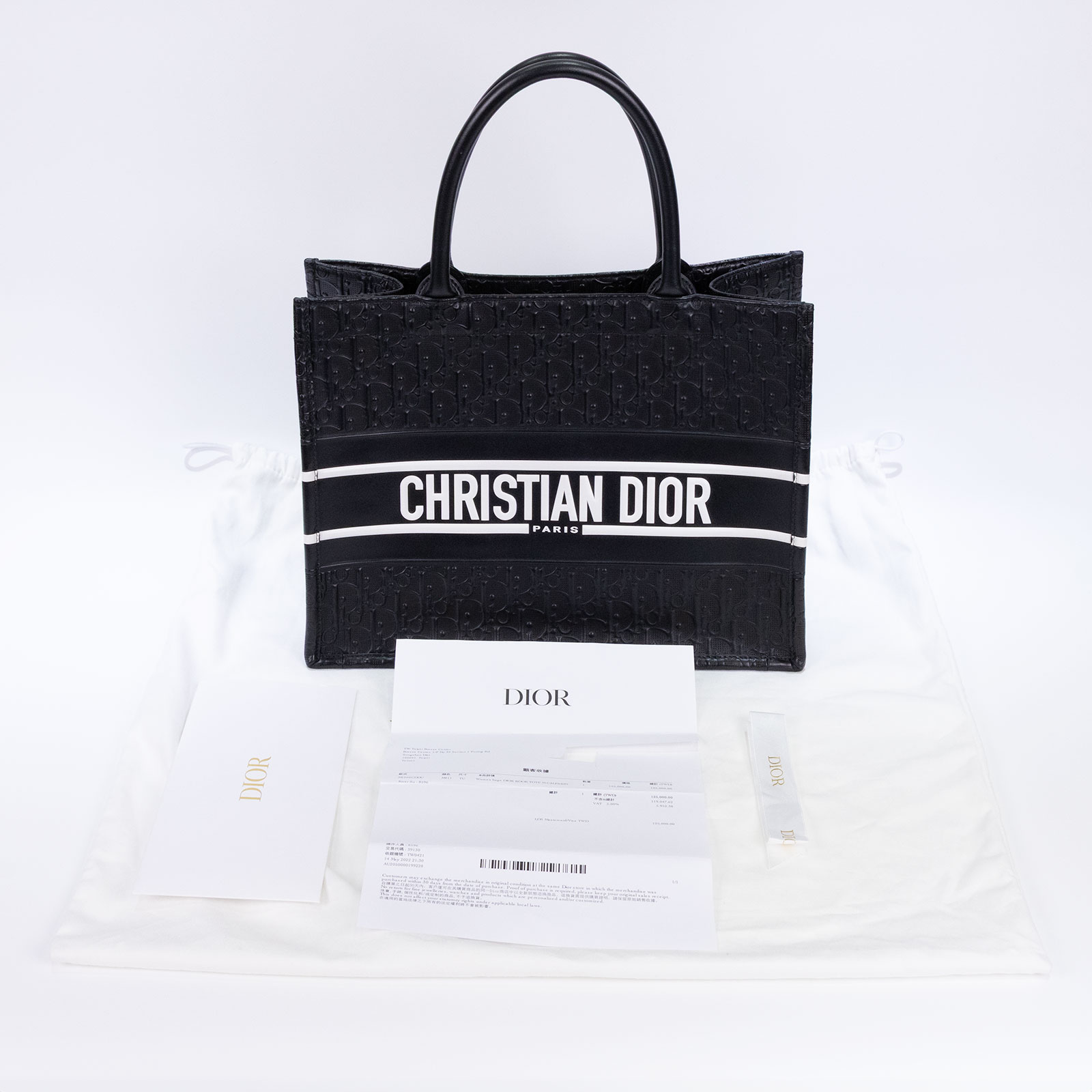 迪奧 CHRISTIAN DIOR Book Tote 小牛皮 Oblique 印花皮革 中號 托特包 M1266CDDU  防塵袋/保證卡/購買證明
