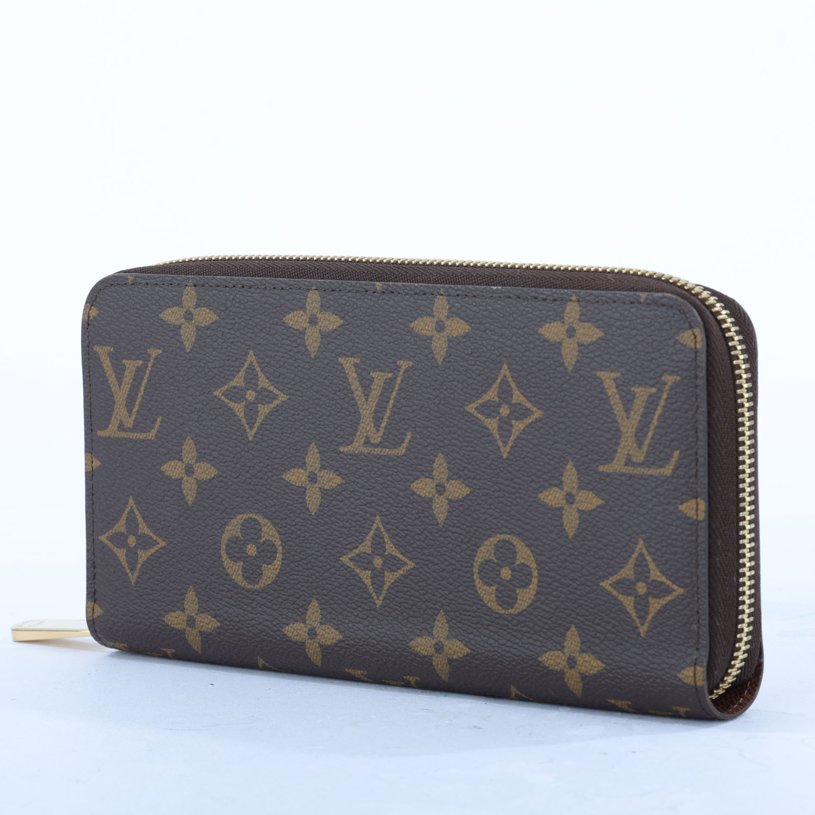 路易威登 LOUIS VUITTON 拉鏈錢包 Monogram帆布 棕色 M42616 晶片款 棕原花拉鍊長夾 原廠盒子/防塵袋