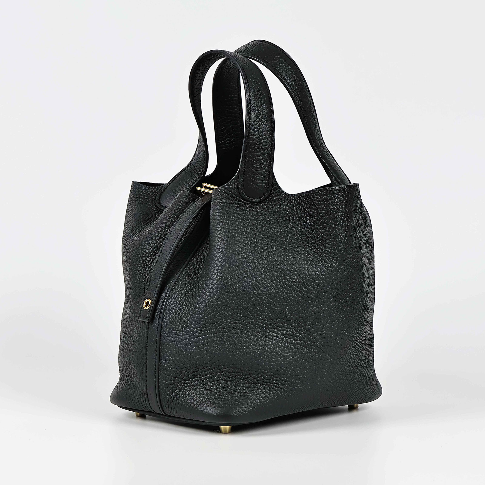 愛馬仕 Hermès Picotin Lock 18 菜籃子包 PT18 U刻 黑PICOTIN18 原廠盒子/防塵袋/鎖頭/鑰匙/購買證明