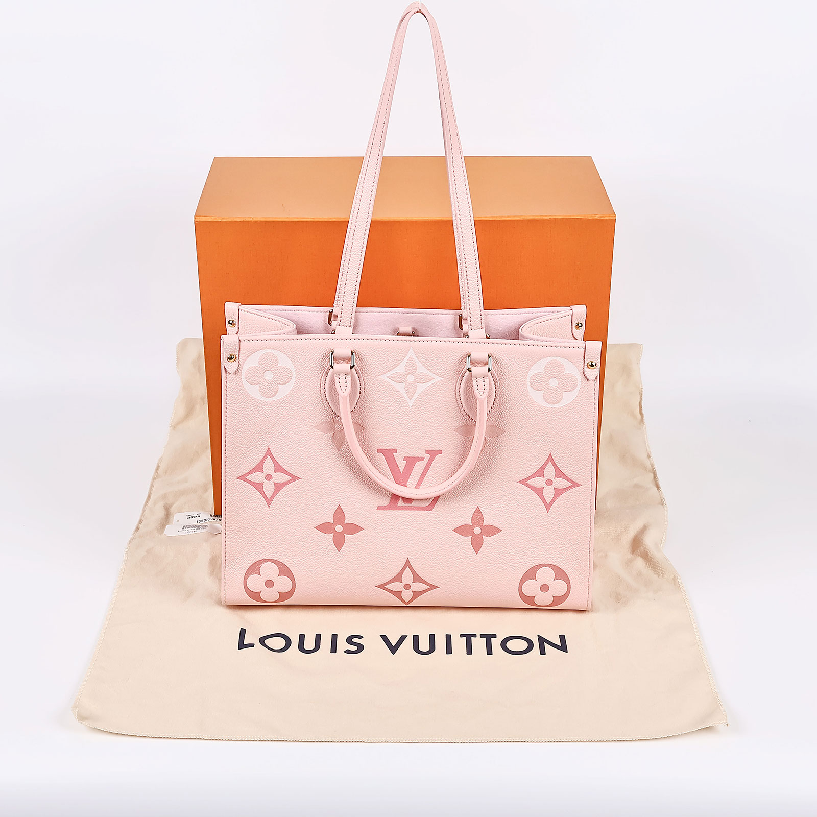 路易威登 LOUIS VUITTON OnTheGo MM 大型 手提袋 單肩包 M46542 晶片款 粉ONTHEGO MM 原廠盒子/防塵袋
