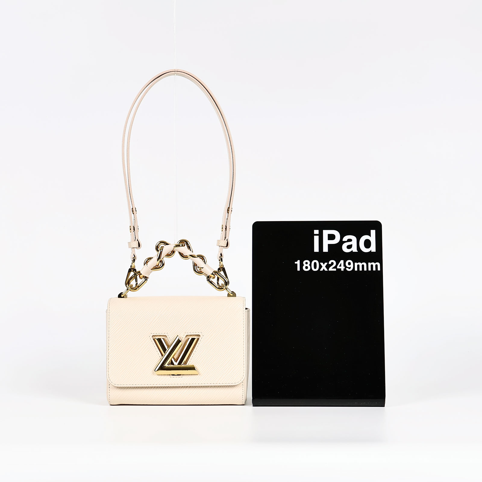 路易威登 LOUIS VUITTON Twist PM Epi粒面皮革 單肩包 M22373 晶片款 米白Twist PM 原廠盒子/防塵袋/鏡子