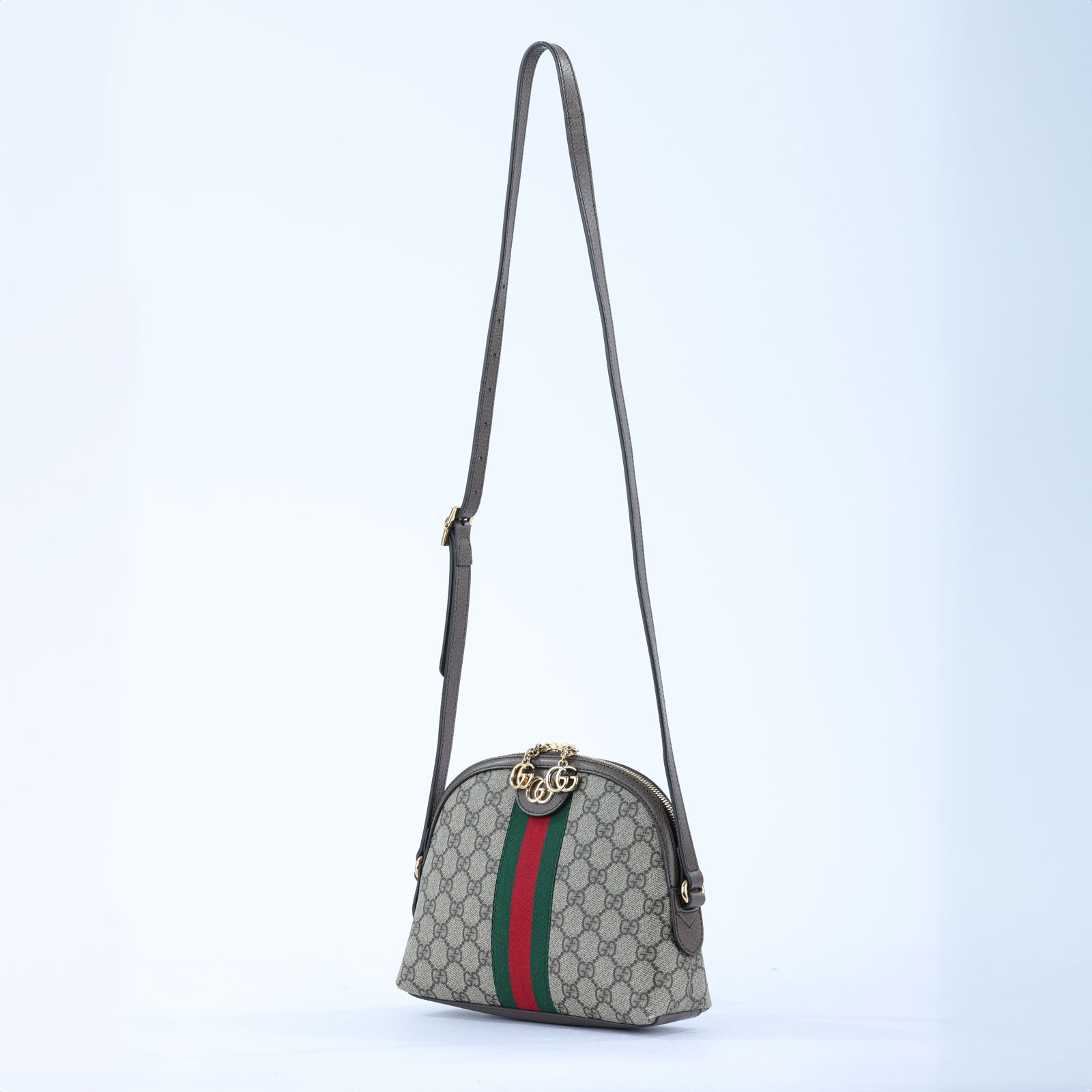 古馳 GUCCI Ophidia GG 小型 斜背 肩背包 499621 棕Ophidia 貝殼包 防塵袋