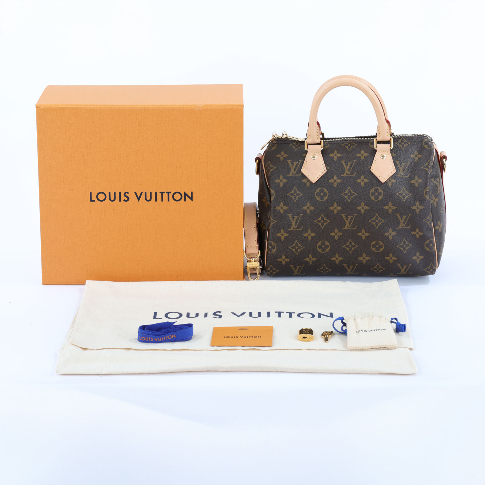 路易威登 LOUIS VUITTON Speedy Bandoulière 25  波士頓包 手提包 經典帆布 M46977 晶片款  原廠盒子/防塵袋/鎖組