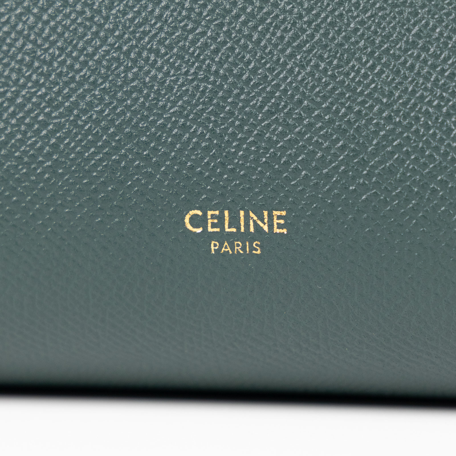 思琳 CELINE Belt 珠地小牛皮 小巧型 肩背 手提 鯰魚包  189153 墨綠MICRO  BELT 防塵袋
