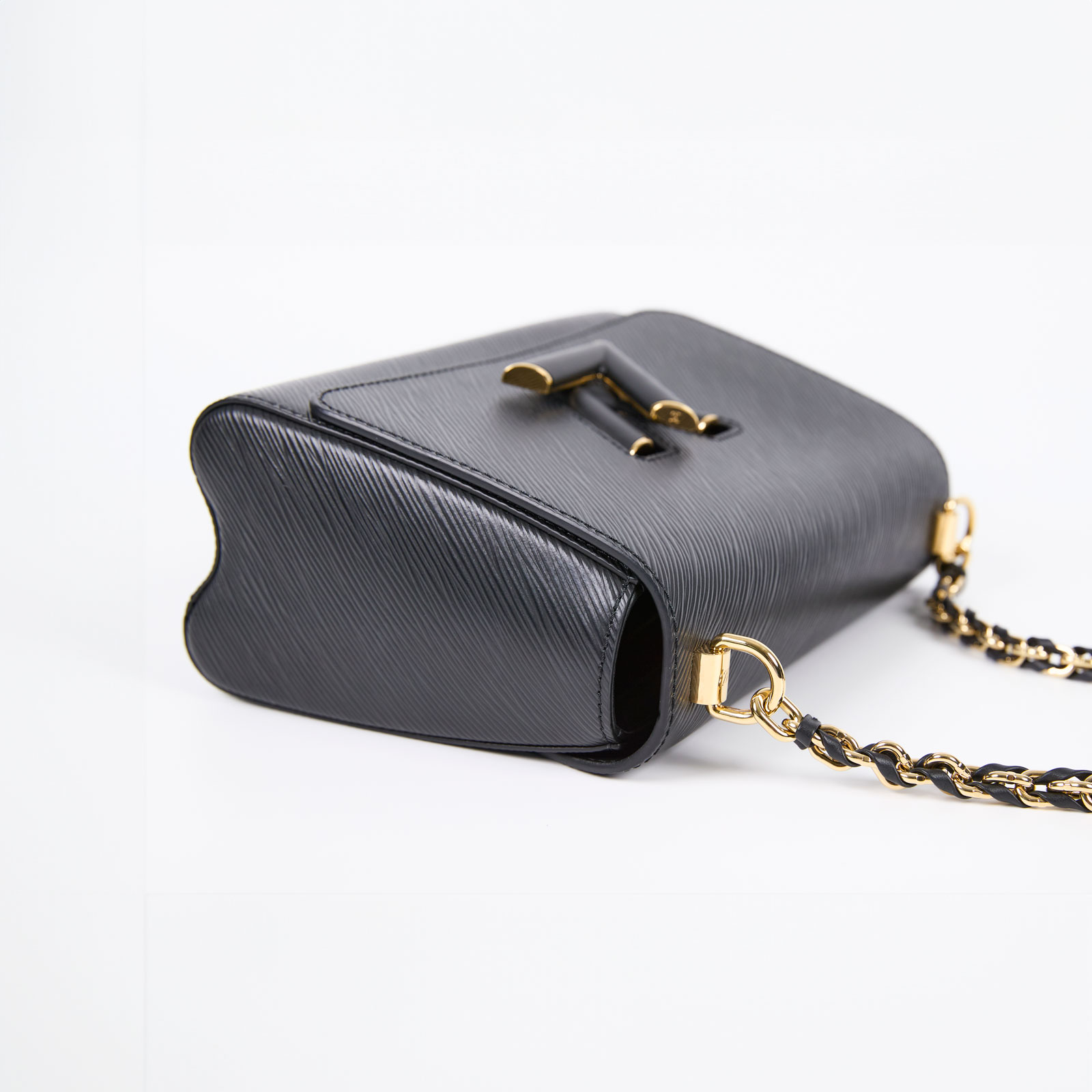 路易威登 LOUIS VUITTON Twist MM 小羊皮 扭鎖 單肩包 Epi皮革 黑色 M21117 晶片款  原廠盒子/防塵袋/購買證明