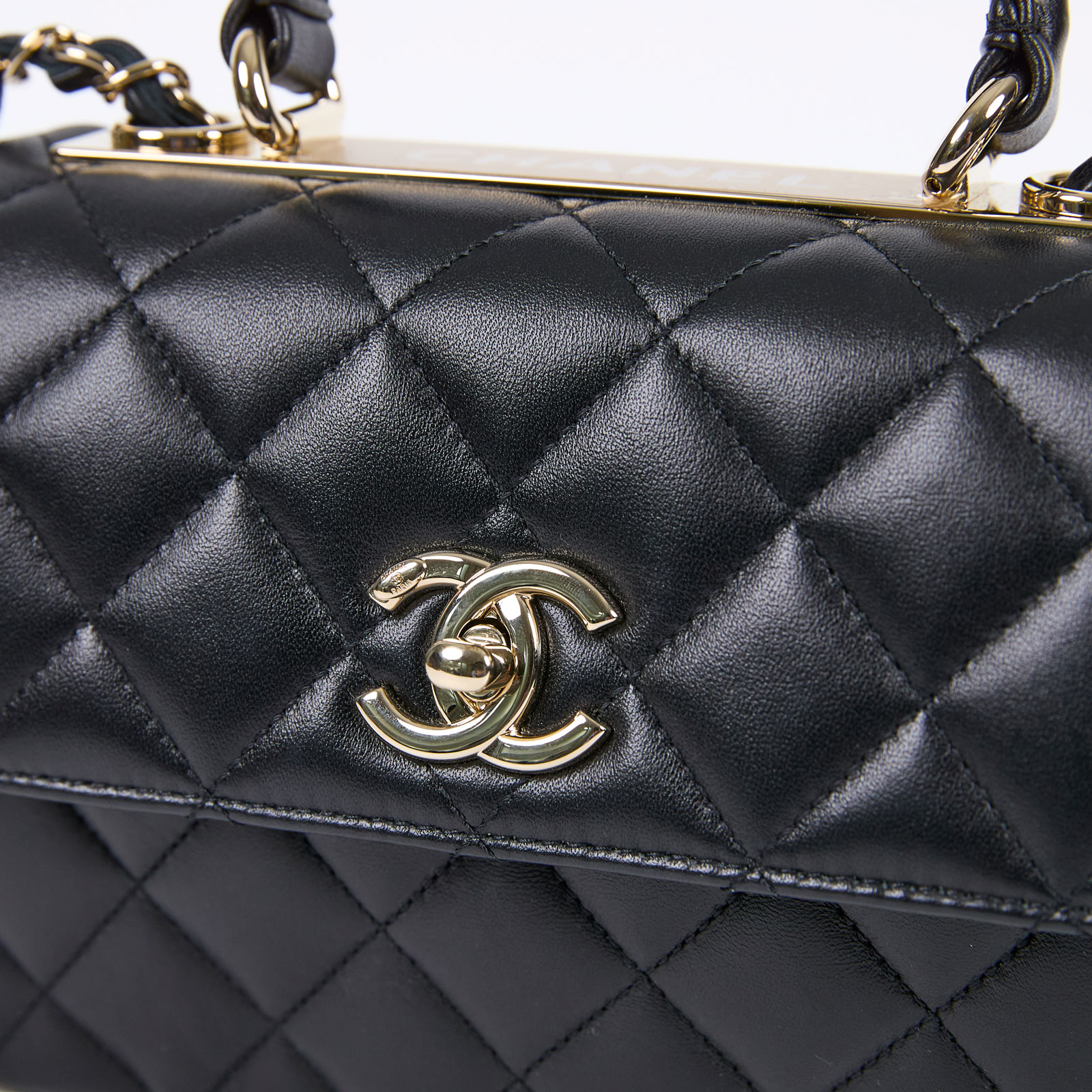 香奈兒 CHANEL Trendy CC 迷你 手把 口蓋包 AS4654 晶片款 黑羊TRENDY CC MINI 防塵袋