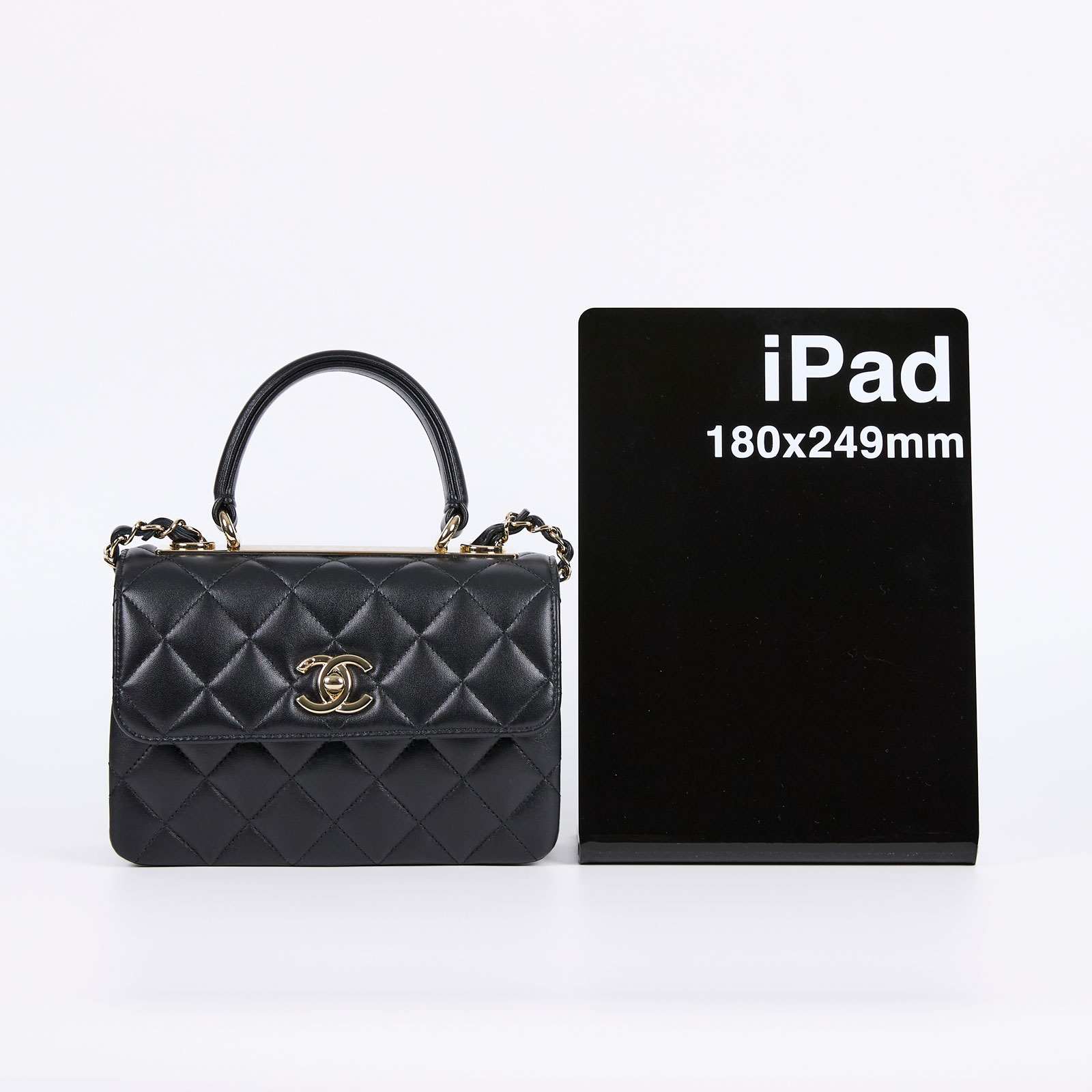 香奈兒 CHANEL Trendy CC 迷你 手把 口蓋包 AS4654 晶片款 黑羊TRENDY CC MINI 防塵袋