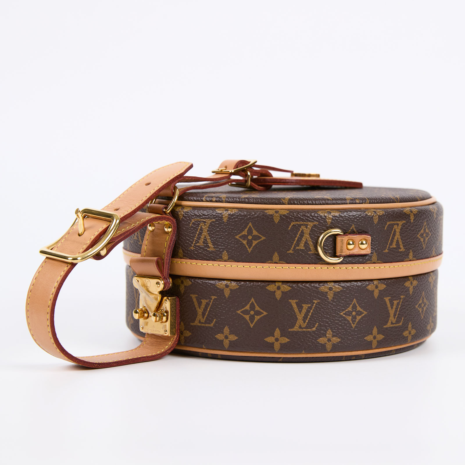 路易威登 LOUIS VUITTON Petite Boite Chapeau 帆布 手提 斜背包 M43514 晶片款  背帶