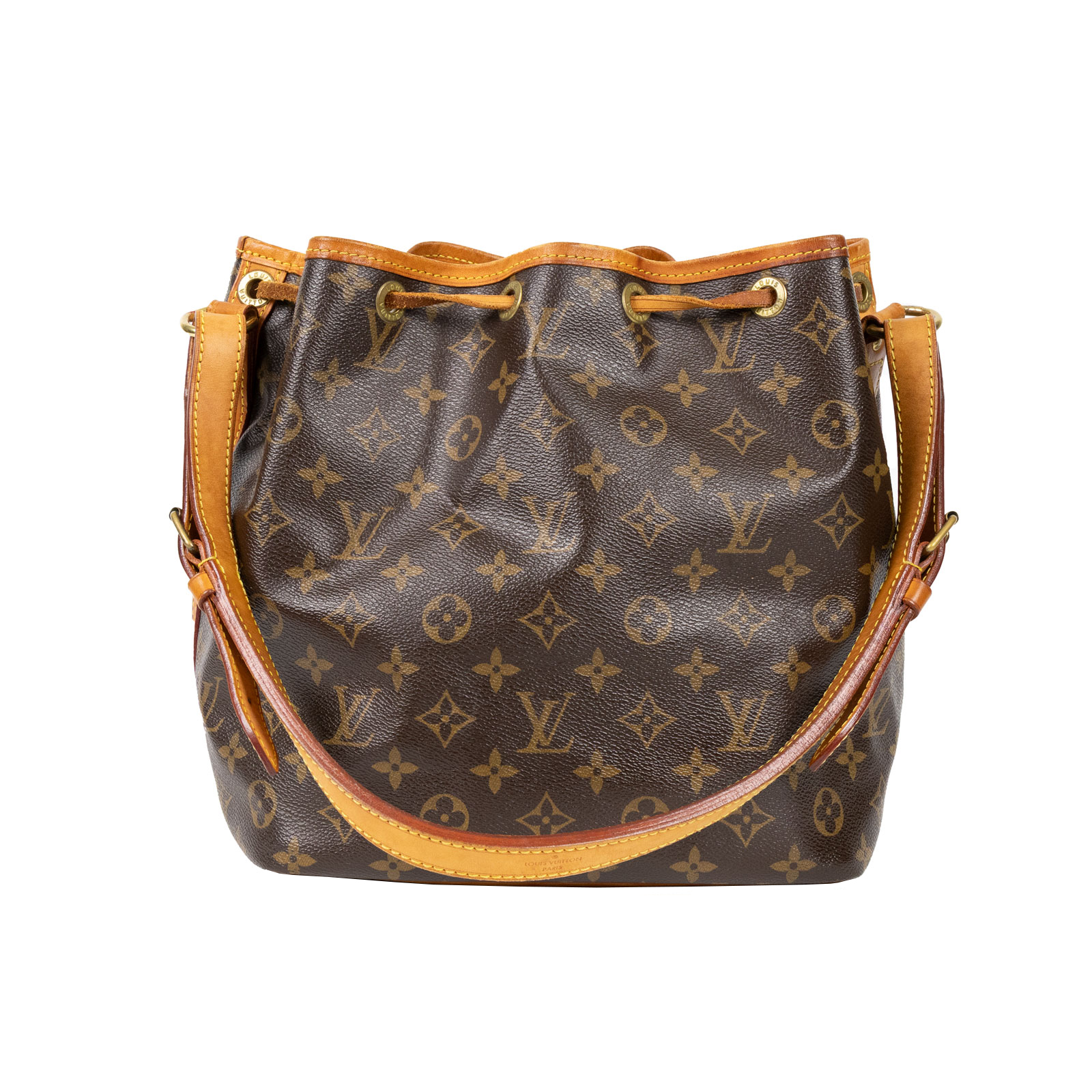 路易威登 LOUIS VUITTON Petit Noé 原花 束口水桶包 M40818 原花PETIT NOE 防塵袋