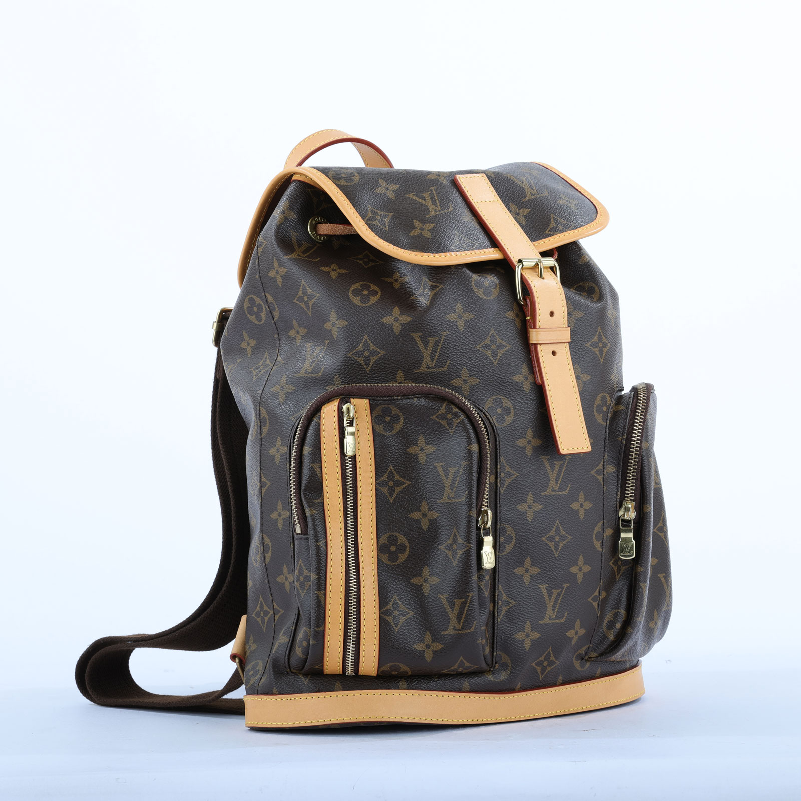 路易威登 LOUIS VUITTON Bosphore 後背包 經典帆布 M40107 ☆原花掀蓋束口後背包 無附屬品