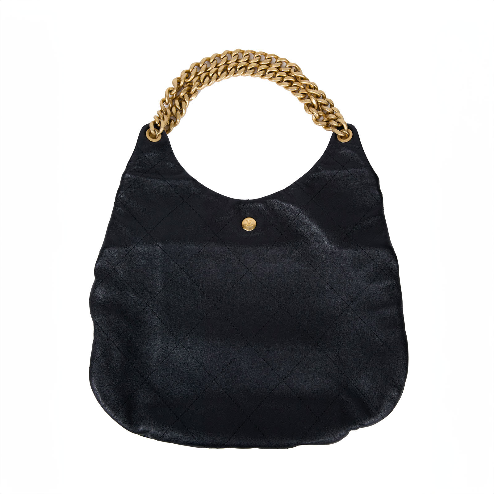 香奈兒 CHANEL Hobo 手提 腋下包 AS3127 晶片款 黑金羊鍊條HOBO 購買證明