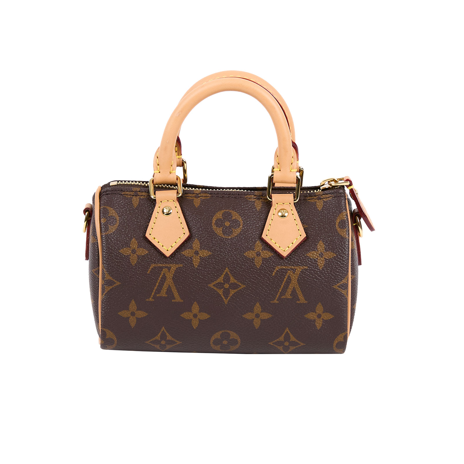 路易威登 LOUIS VUITTON Nano Speedy 原花 手提 肩背包 M81085 原花NANO SPEEDY 原廠盒子/防塵袋/背帶