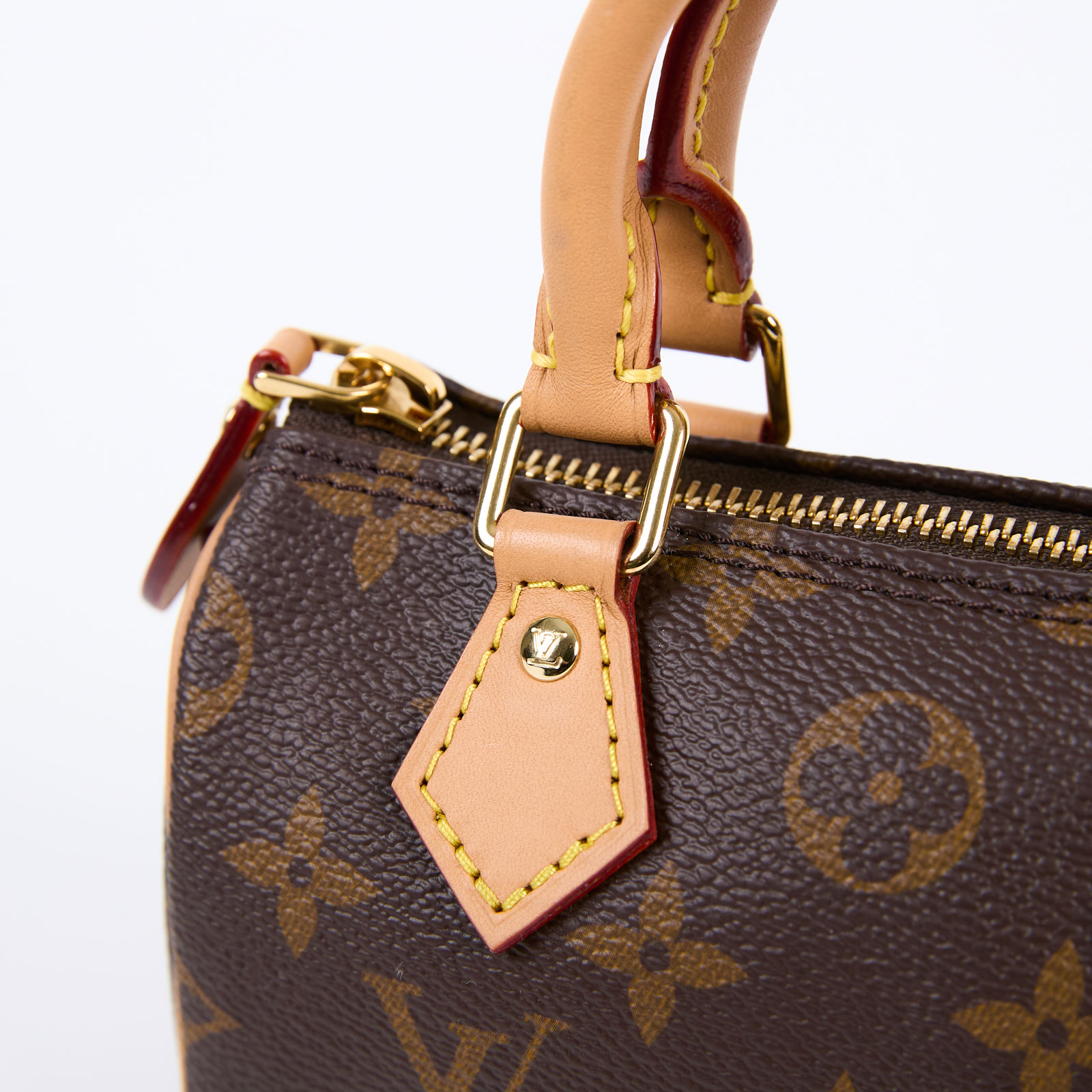 路易威登 LOUIS VUITTON Nano Speedy 原花 手提 肩背包 M81085 原花NANO SPEEDY 原廠盒子/防塵袋/背帶