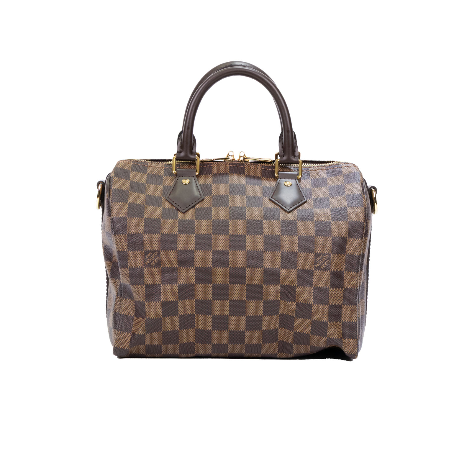 路易威登 LOUIS VUITTON Speedy Bandoulière  25 棕棋盤 手提 斜背 波士頓包 N41368 晶片款  原廠盒子/防塵袋/背帶/鎖組