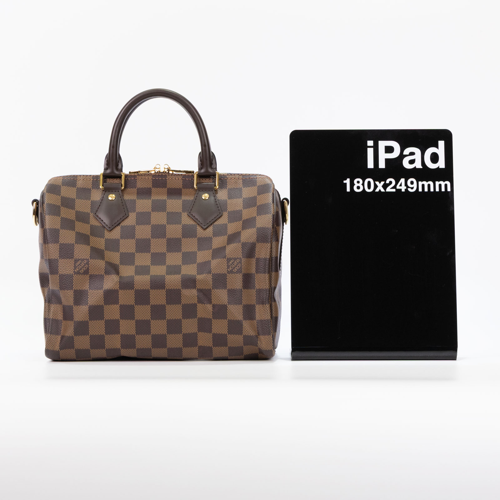 路易威登 LOUIS VUITTON Speedy Bandoulière  25 棕棋盤 手提 斜背 波士頓包 N41368 晶片款  原廠盒子/防塵袋/背帶/鎖組