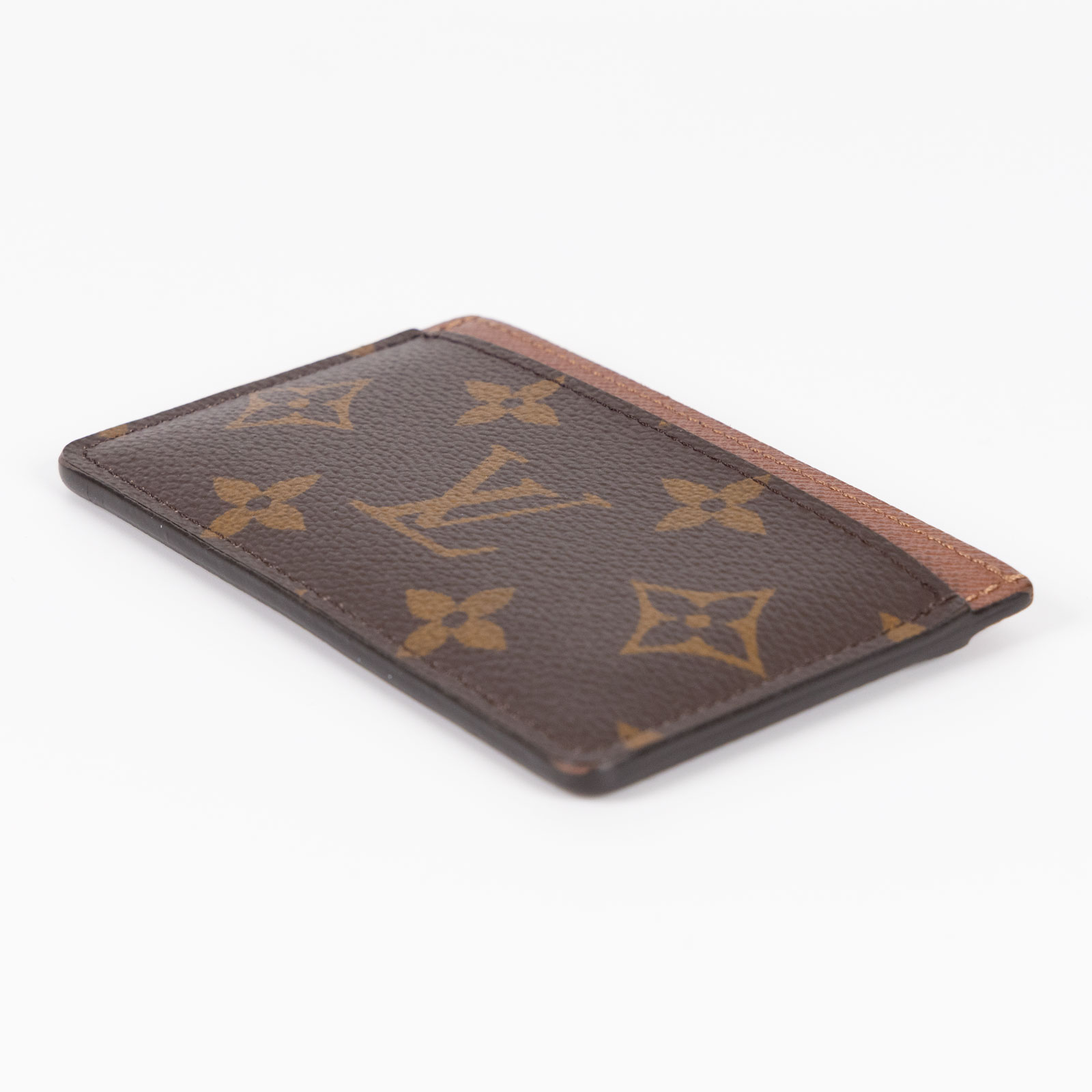 路易威登 LOUIS VUITTON 卡片套 卡夾 Monogram塗層帆布 雅馬邑色 M61733 晶片款 原花雙色深咖卡夾 防塵袋/原廠盒子/購買證明