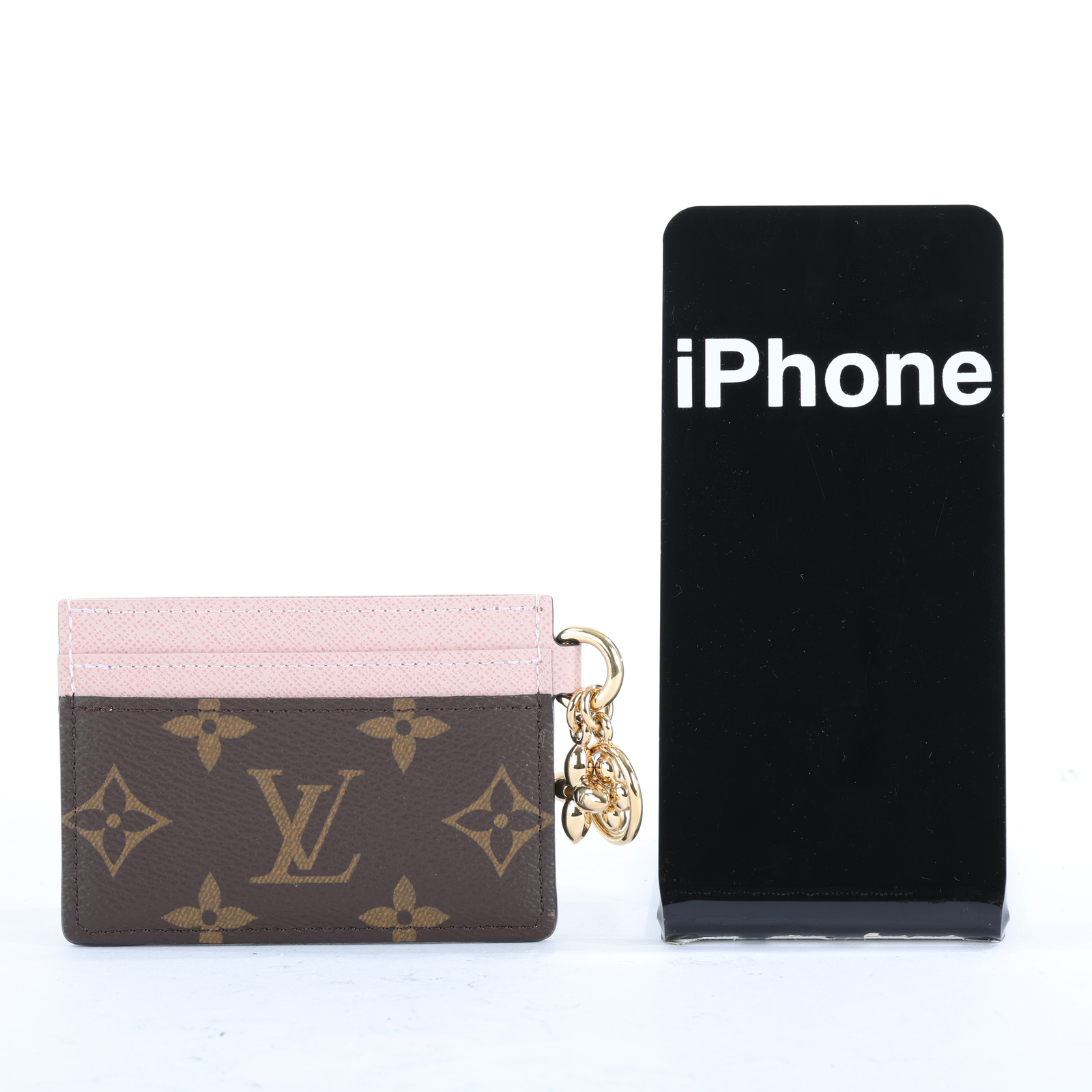 路易威登 LOUIS VUITTON LV Charms 名片夾 帆布 粉紅色 M82739 晶片款 LV Charms 名片夾 無附屬品