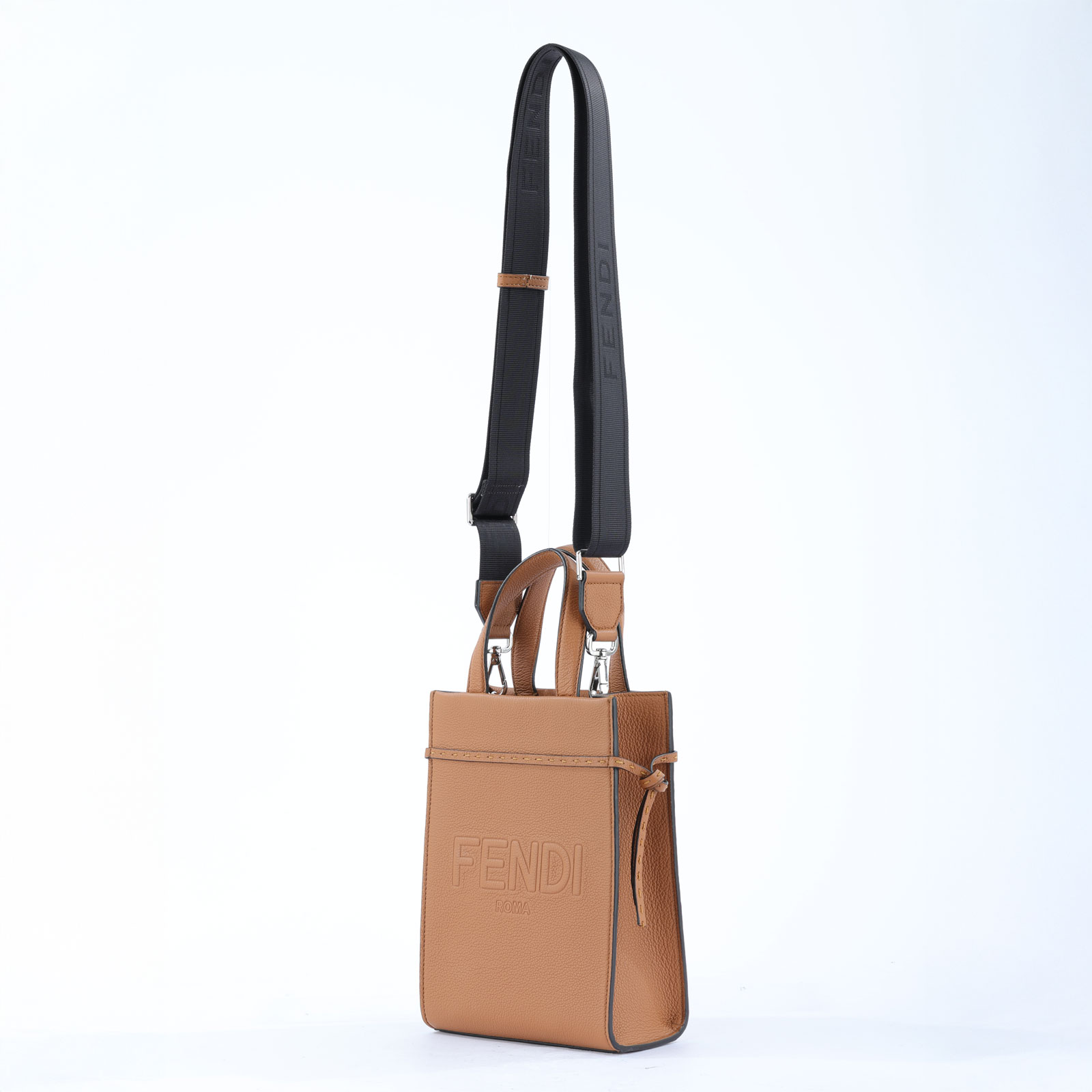 芬迪 FENDI Go To 迷你手提包 7VA584AMAC 焦糖琴譜包 防塵袋