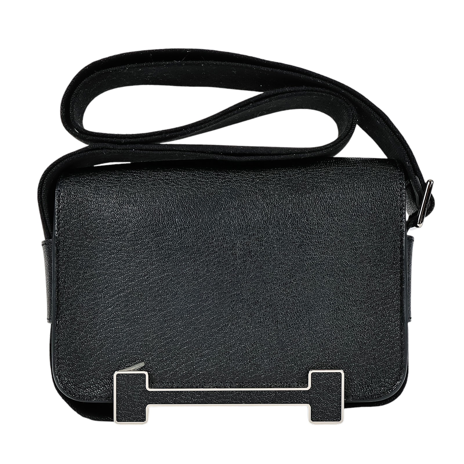 愛馬仕 Hermès Geta Nata 金扣 木屐 斜背包 GETA U刻 黑Geta肩背包 防塵袋