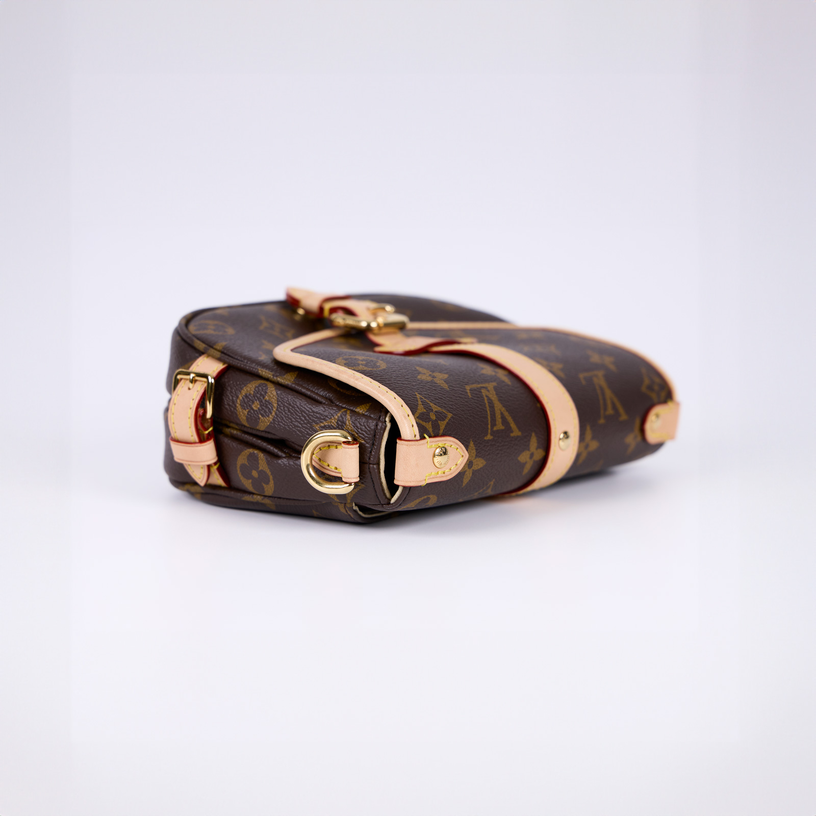 路易威登 LOUIS VUITTON Saumur BB  手提 馬鞍斜背包 M46740 晶片款 棕原花Saumur BB 防塵袋/購買證明/背帶