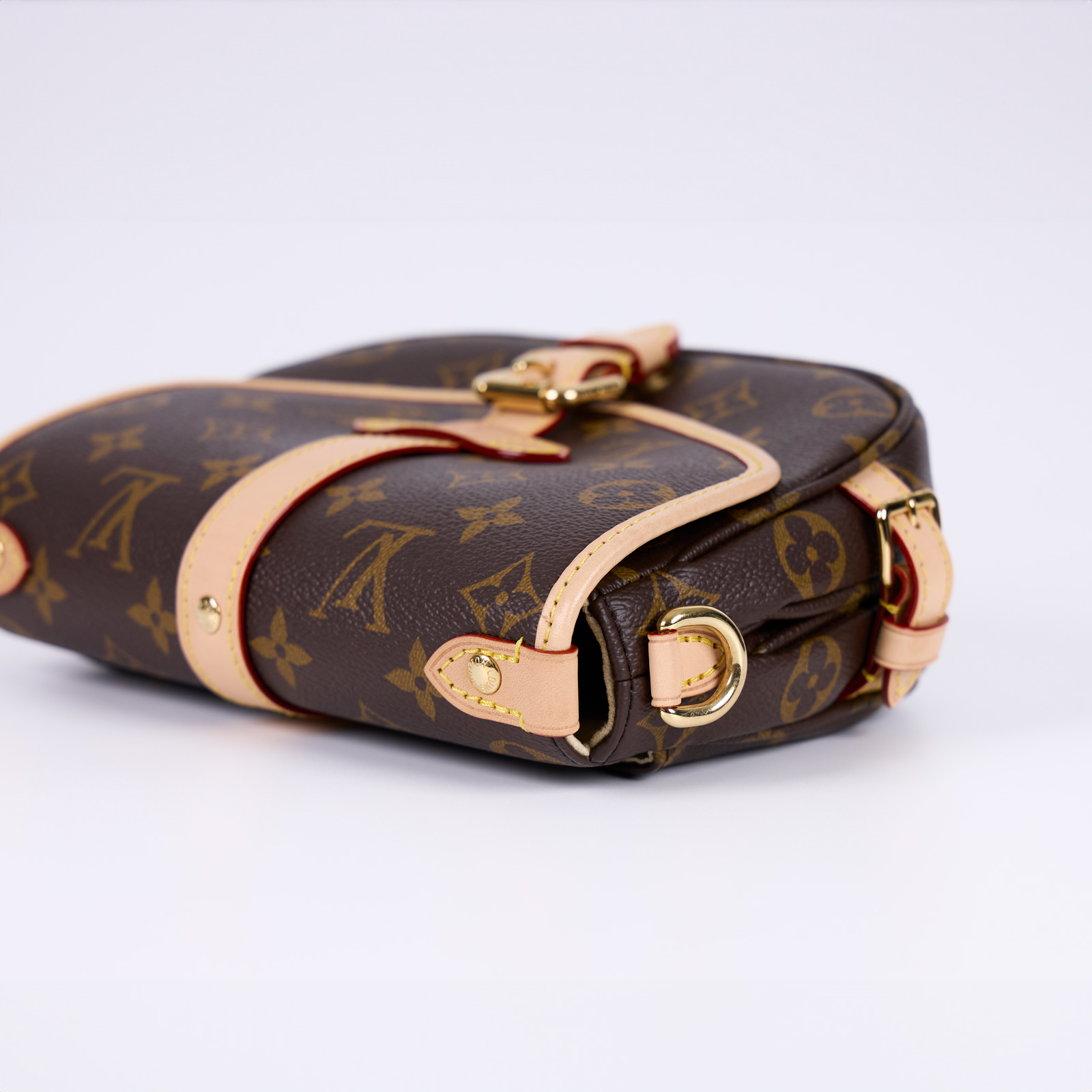 路易威登 LOUIS VUITTON Saumur BB  手提 馬鞍斜背包 M46740 晶片款 棕原花Saumur BB 防塵袋/購買證明/背帶