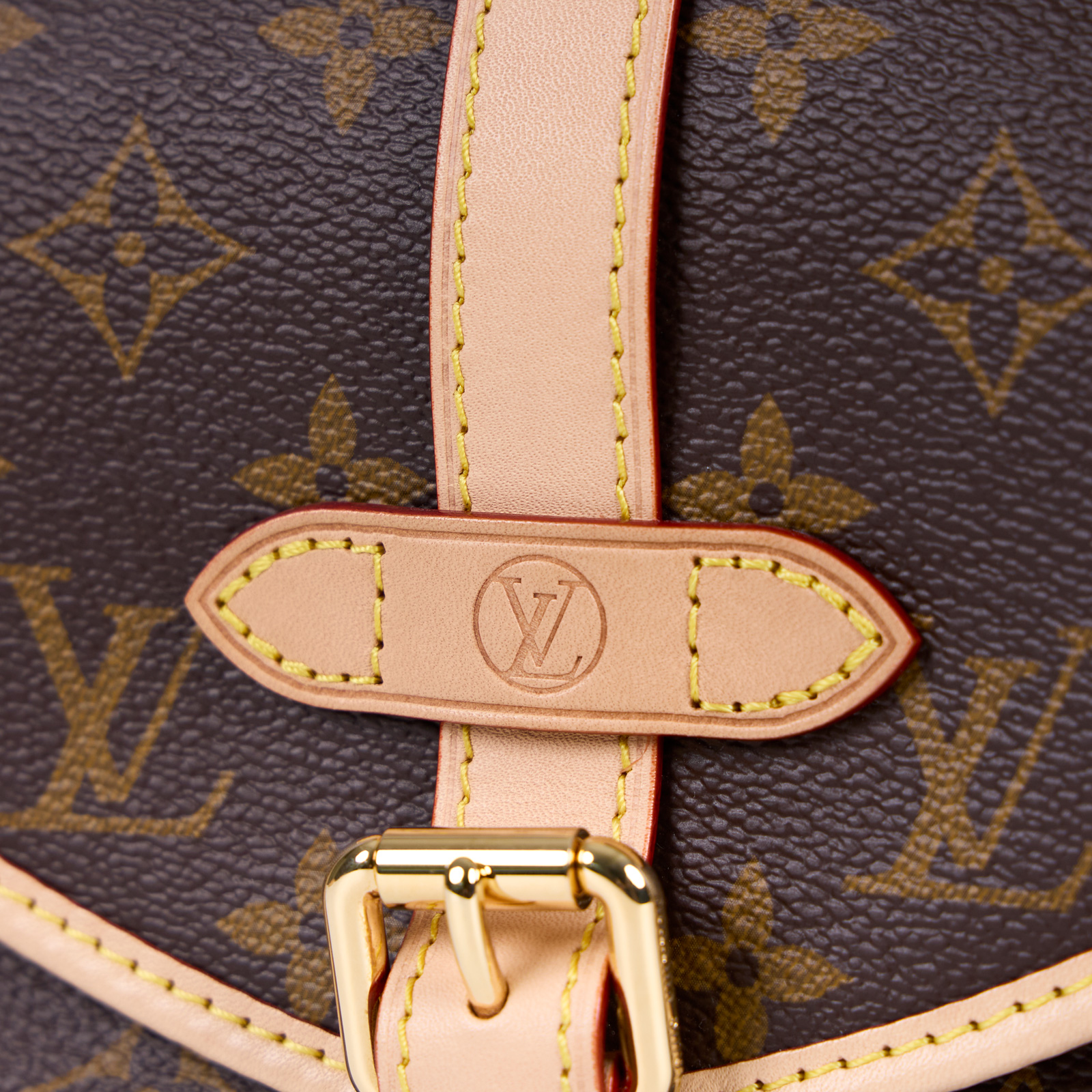 路易威登 LOUIS VUITTON Saumur BB  手提 馬鞍斜背包 M46740 晶片款 棕原花Saumur BB 防塵袋/購買證明/背帶