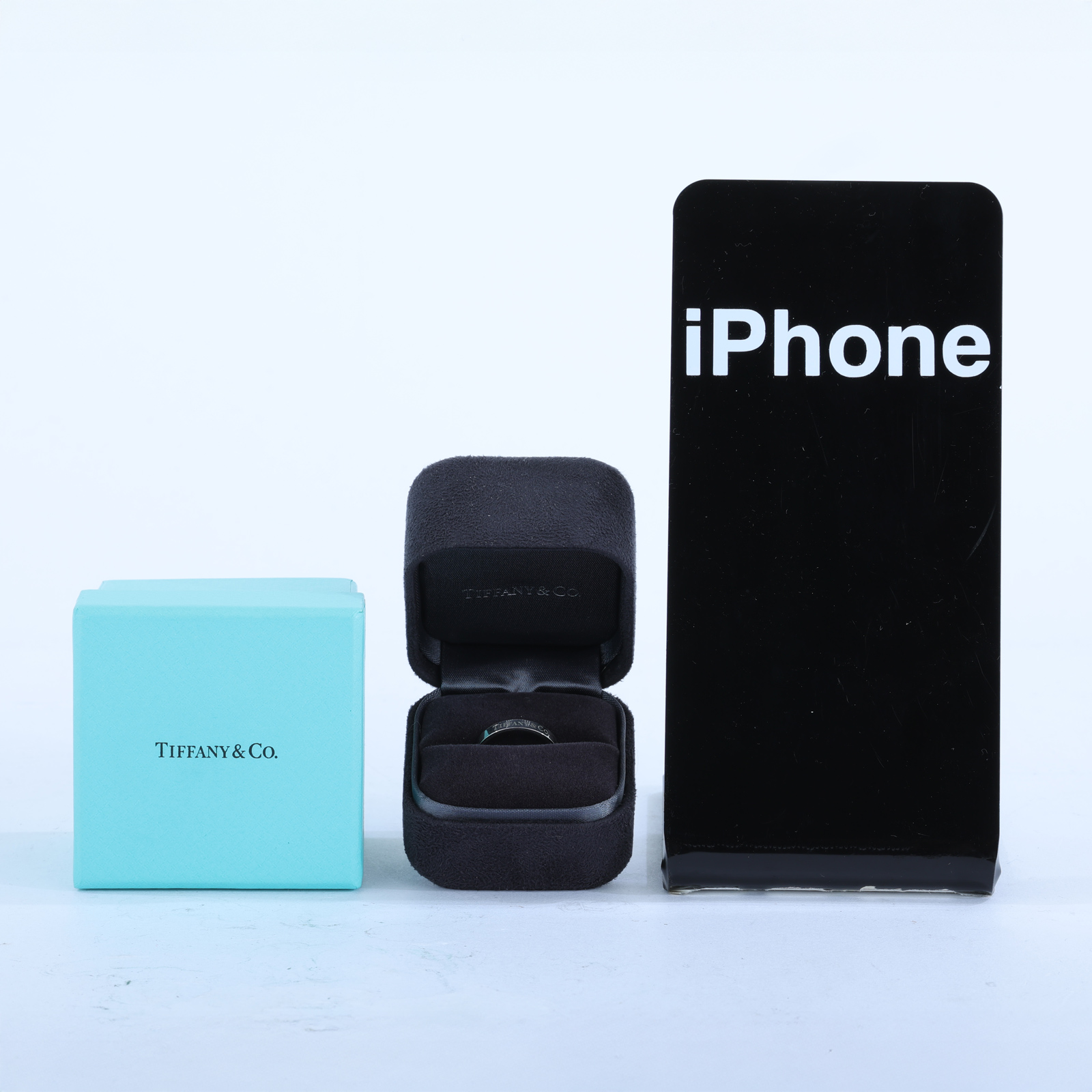 蒂芙尼 TIFFANY＆CO. Logo 戒指  PT950 LOGO戒指 原廠盒子/購買證明