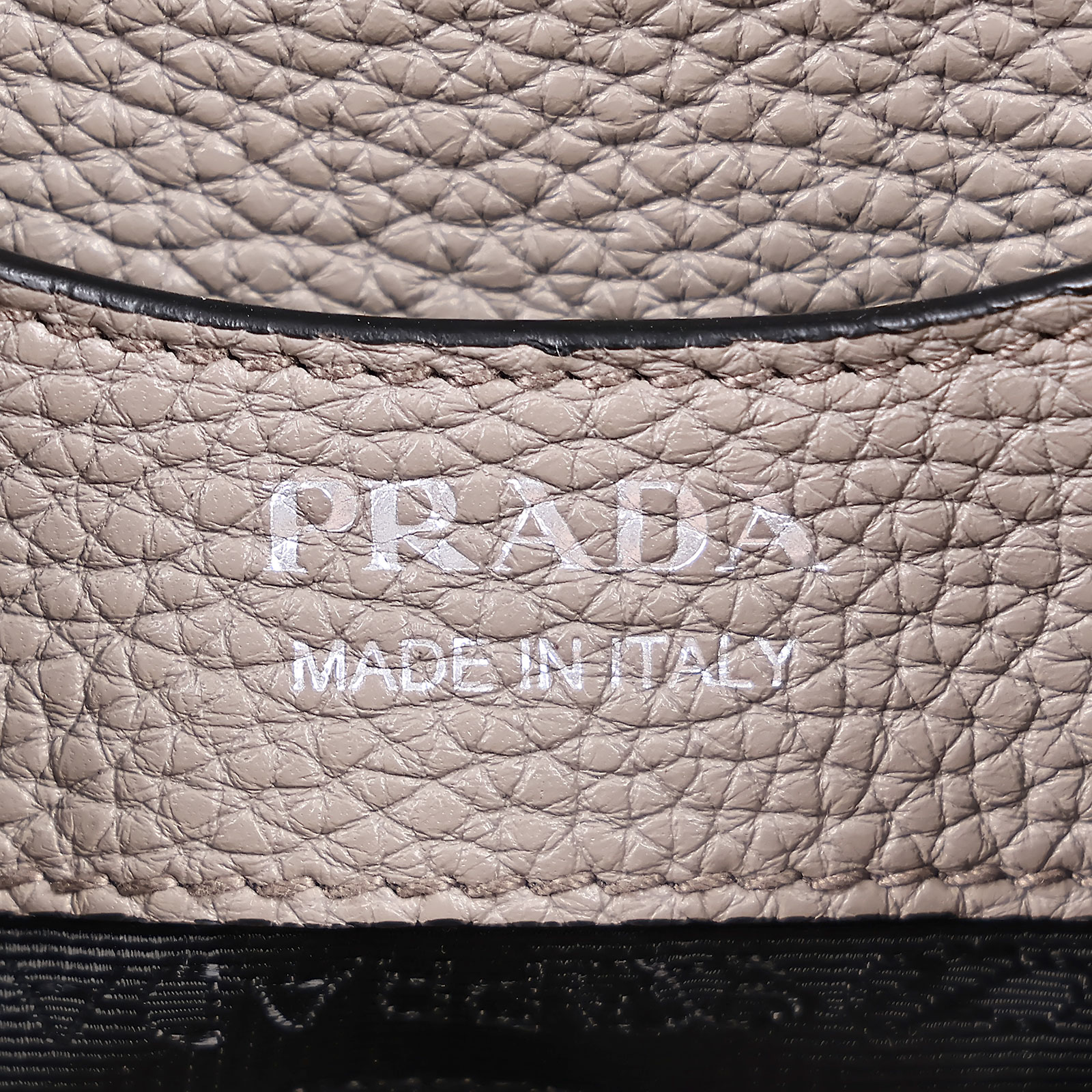 普拉達 PRADA 皮革手袋 小型 1BC145_2DKV 灰真皮2WAY 防塵袋/背帶