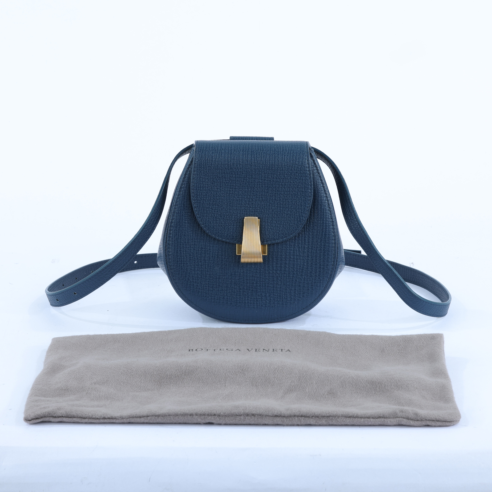 寶緹嘉 BOTTEGA VENETA Belt Bag 腰包 576643 藍綠小豬包 防塵袋
