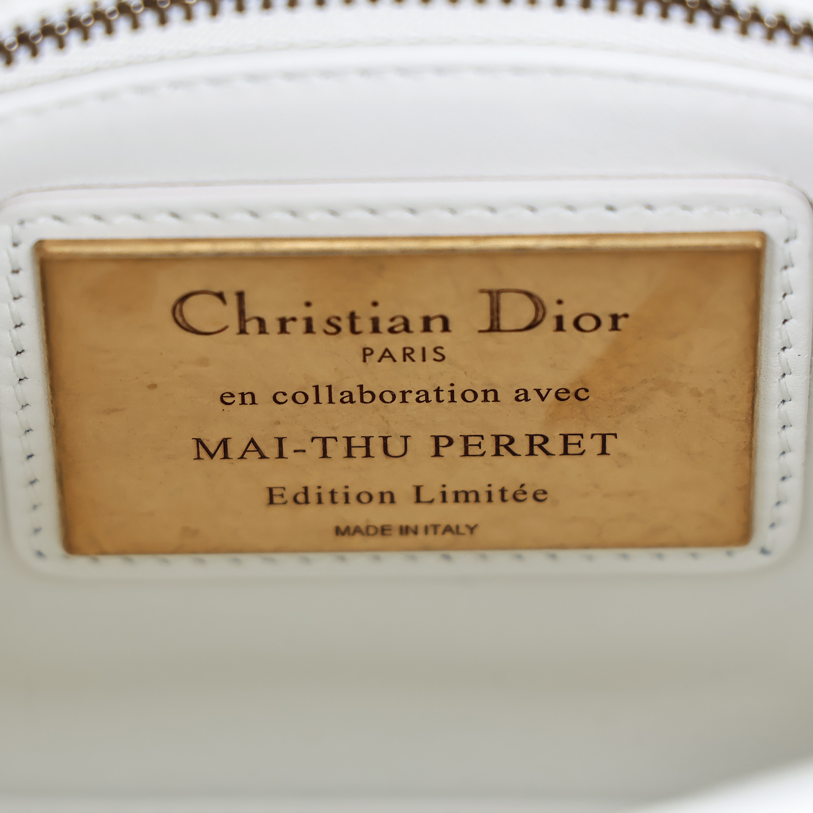 迪奧 CHRISTIAN DIOR Lady Dior 迷你 手提 肩背包 M0505CJJSX 白LADY ART MINI限量款 原廠盒子/保證卡/購買證明