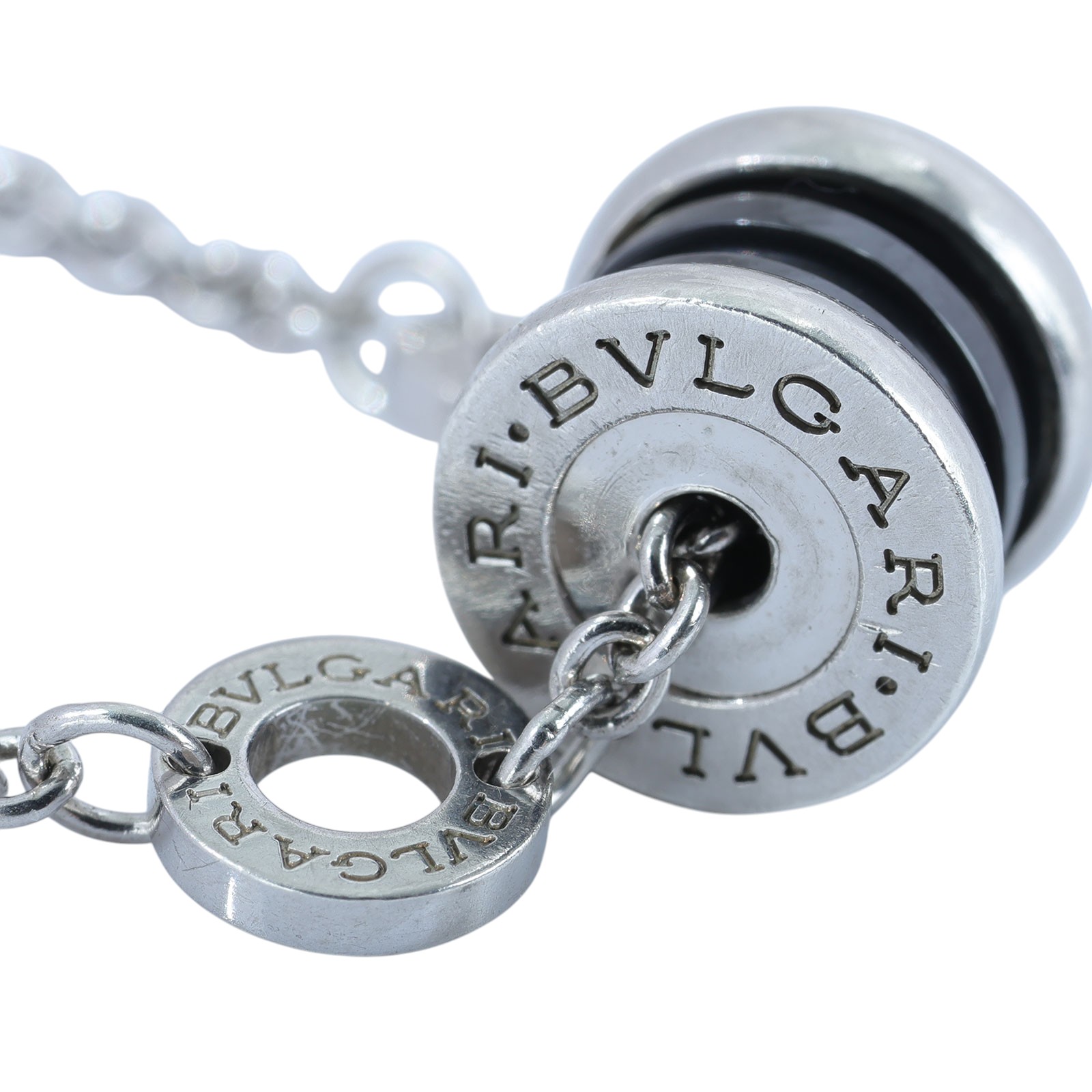 寶格麗 BVLGARI B.zero1 Save the Children 項鏈 349634 黑銀陶瓷Save the Children項鍊 保書
