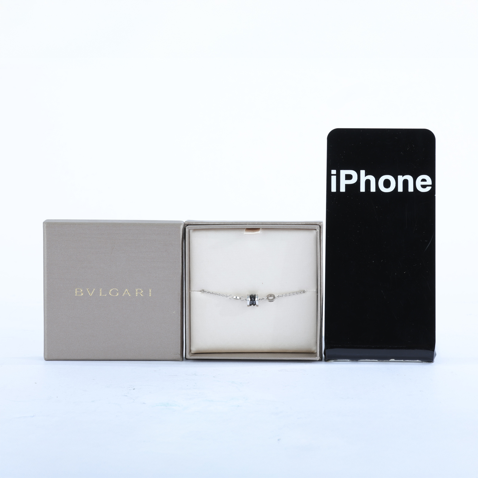 寶格麗 BVLGARI B.zero1 Save the Children 項鏈 349634 黑銀陶瓷Save the Children項鍊 保書