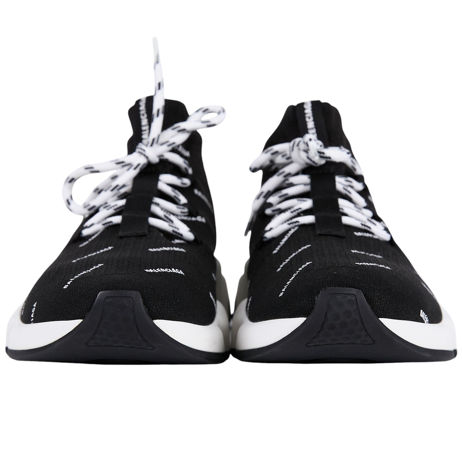巴黎世家 BALENCIAGA Speed Lace Up 運動鞋  黑LOGO襪套鞋 原廠盒子/防塵袋