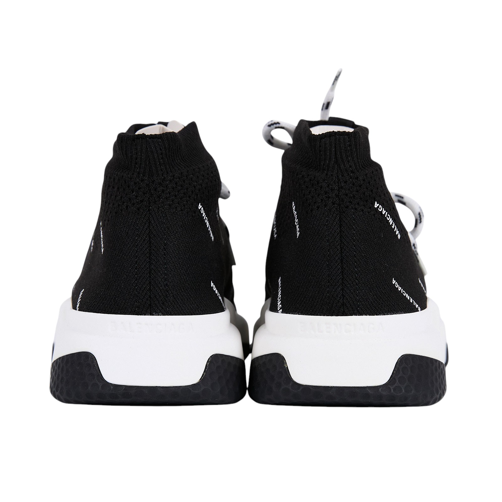 巴黎世家 BALENCIAGA Speed Lace Up 運動鞋  黑LOGO襪套鞋 原廠盒子/防塵袋
