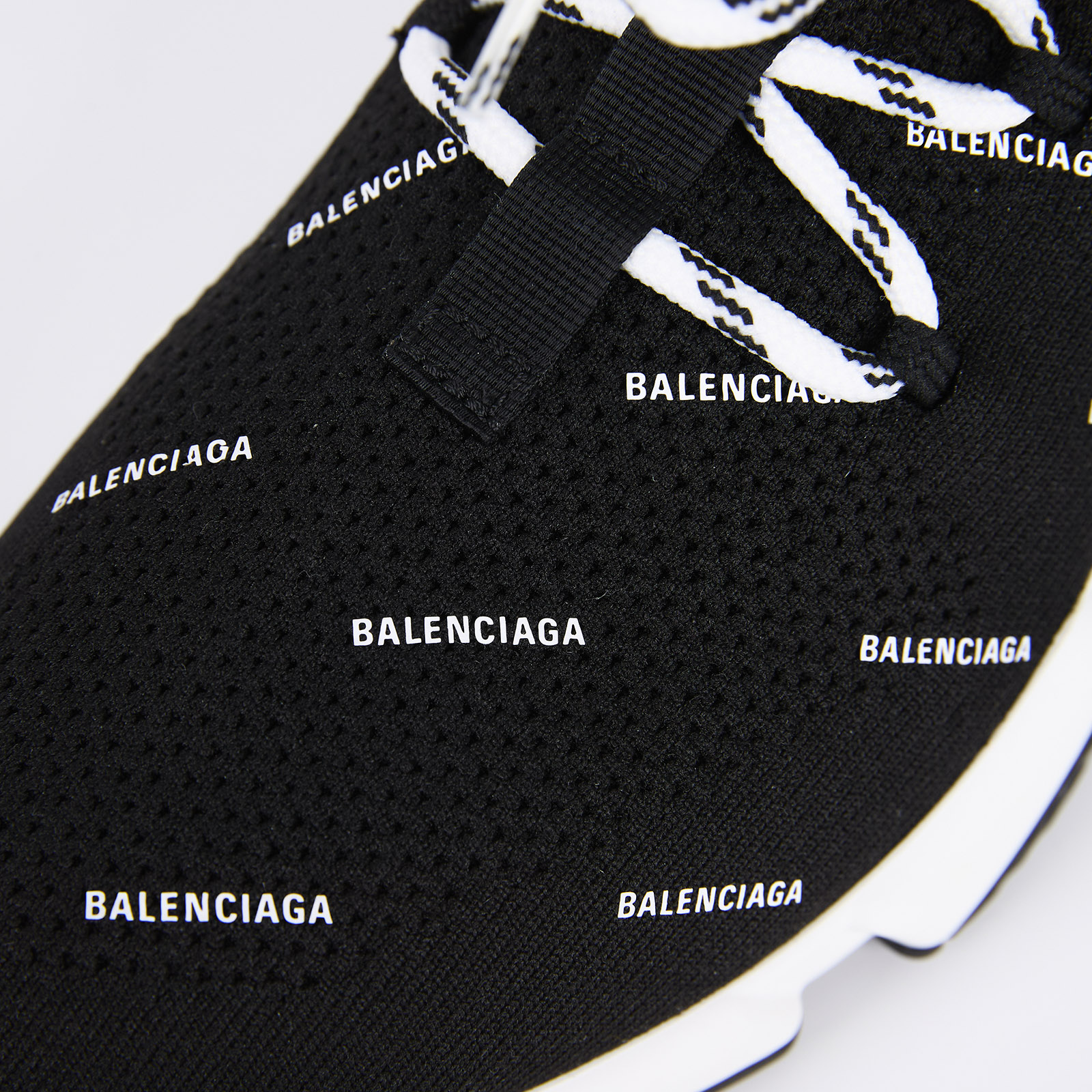 巴黎世家 BALENCIAGA Speed Lace Up 運動鞋  黑LOGO襪套鞋 原廠盒子/防塵袋