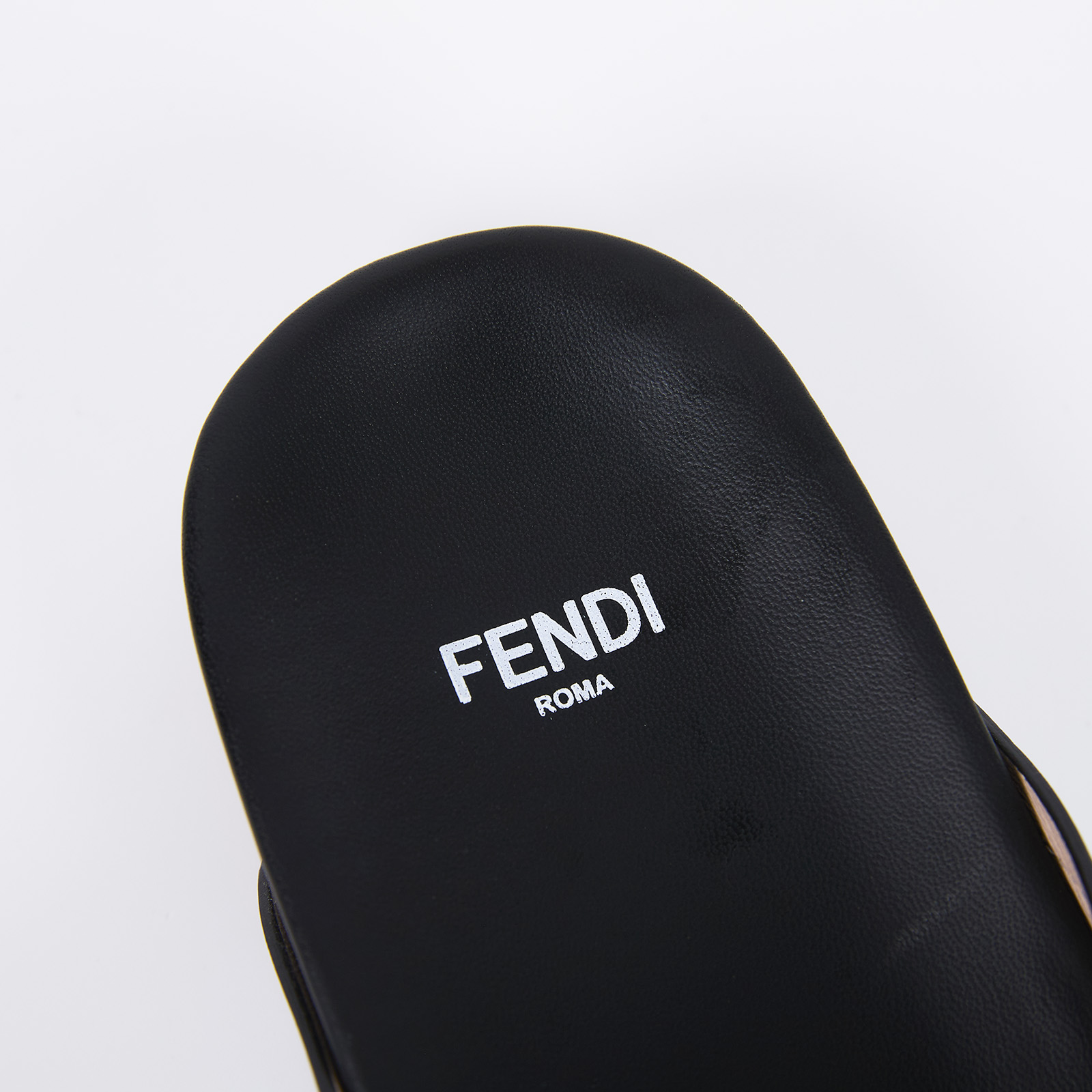 芬迪 FENDI 平底涼鞋 8X60387LZ_38 黑藍花朵拖鞋 原廠盒子/購買證明正本