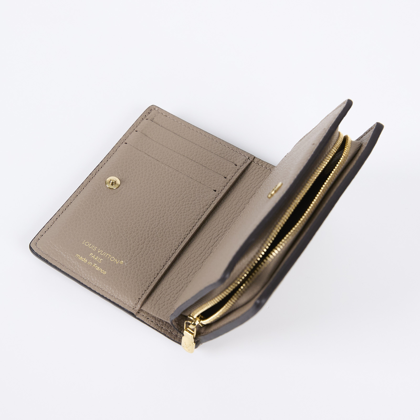 路易威登 LOUIS VUITTON Cléa 柔軟粒面壓花牛皮 錢包 短夾 斑鳩米色 M80152 晶片款 奶茶原花壓紋短夾 無附屬品