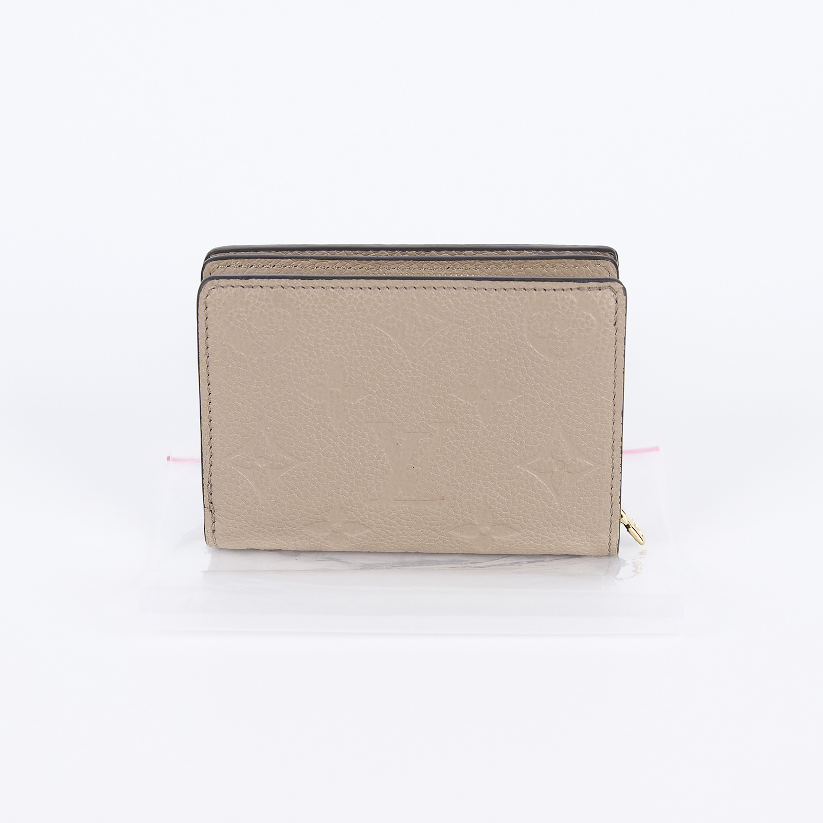 路易威登 LOUIS VUITTON Cléa 柔軟粒面壓花牛皮 錢包 短夾 斑鳩米色 M80152 晶片款 奶茶原花壓紋短夾 無附屬品