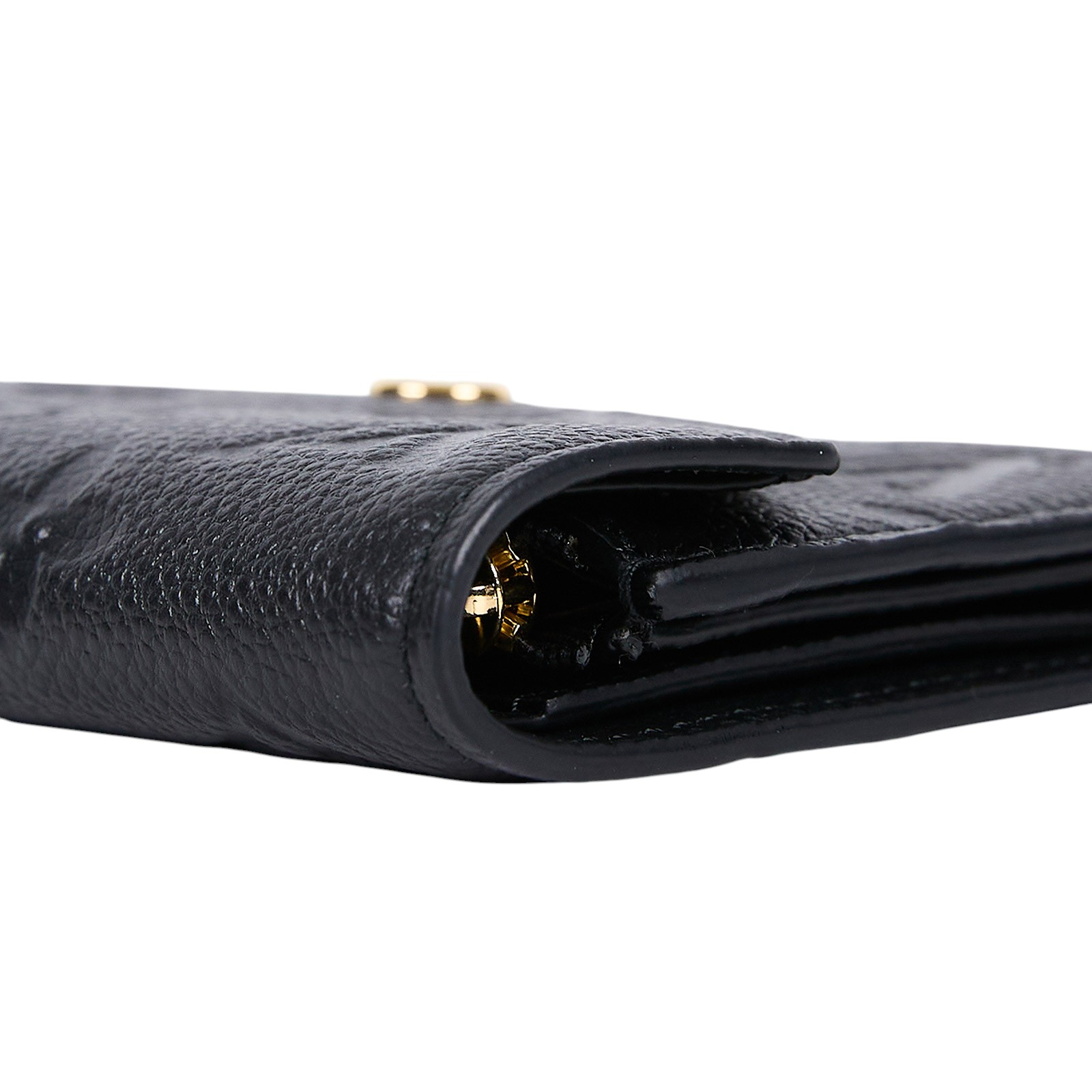 路易威登 LOUIS VUITTON Victorine 錢包 壓花牛皮 M64060 晶片款 黑原花壓紋短夾 無附屬品