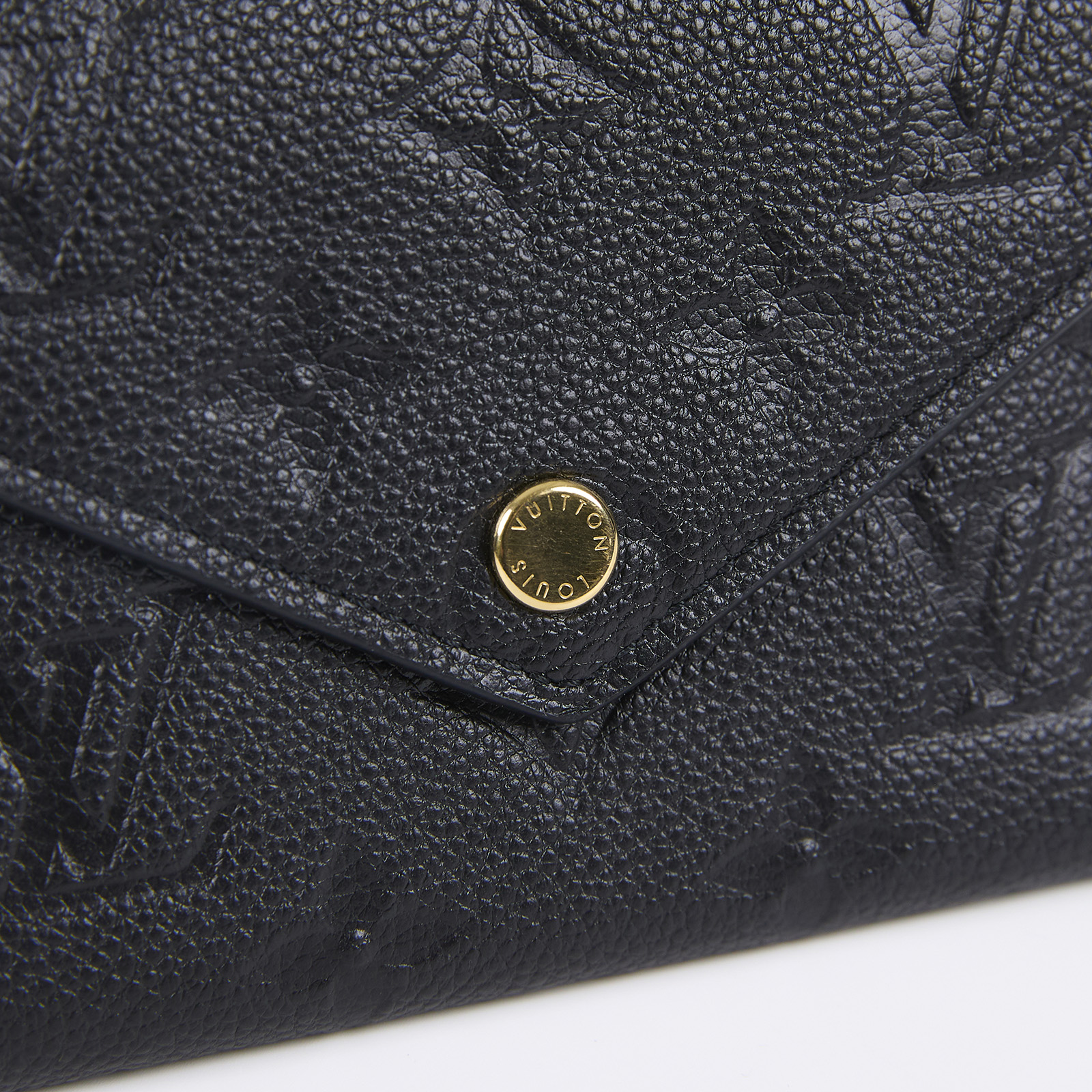 路易威登 LOUIS VUITTON Victorine 錢包 壓花牛皮 M64060 晶片款 黑原花壓紋短夾 無附屬品
