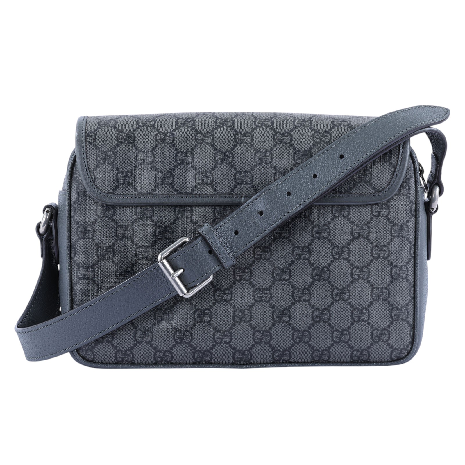 古馳 GUCCI Ophidia GG logo 拉鍊 下蓋 肩背 郵差包 724704 灰GG滿版郵差包 原廠盒子/防塵袋