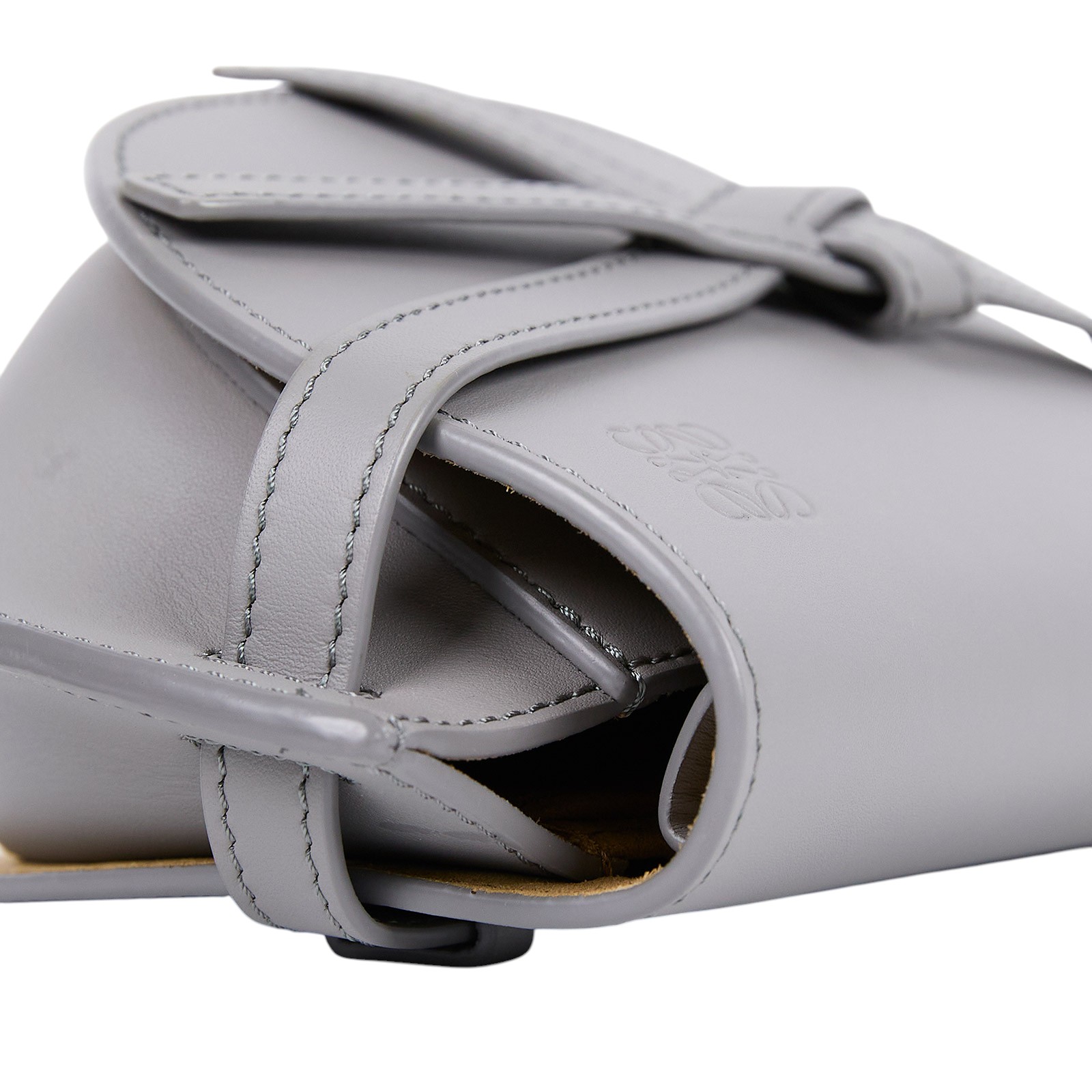羅意威 LOEWE Mini Gate Dual bag 迷你 小牛皮 肩背包 帆布背帶  灰色GATE MINI 原廠盒子/防塵袋/購買證明
