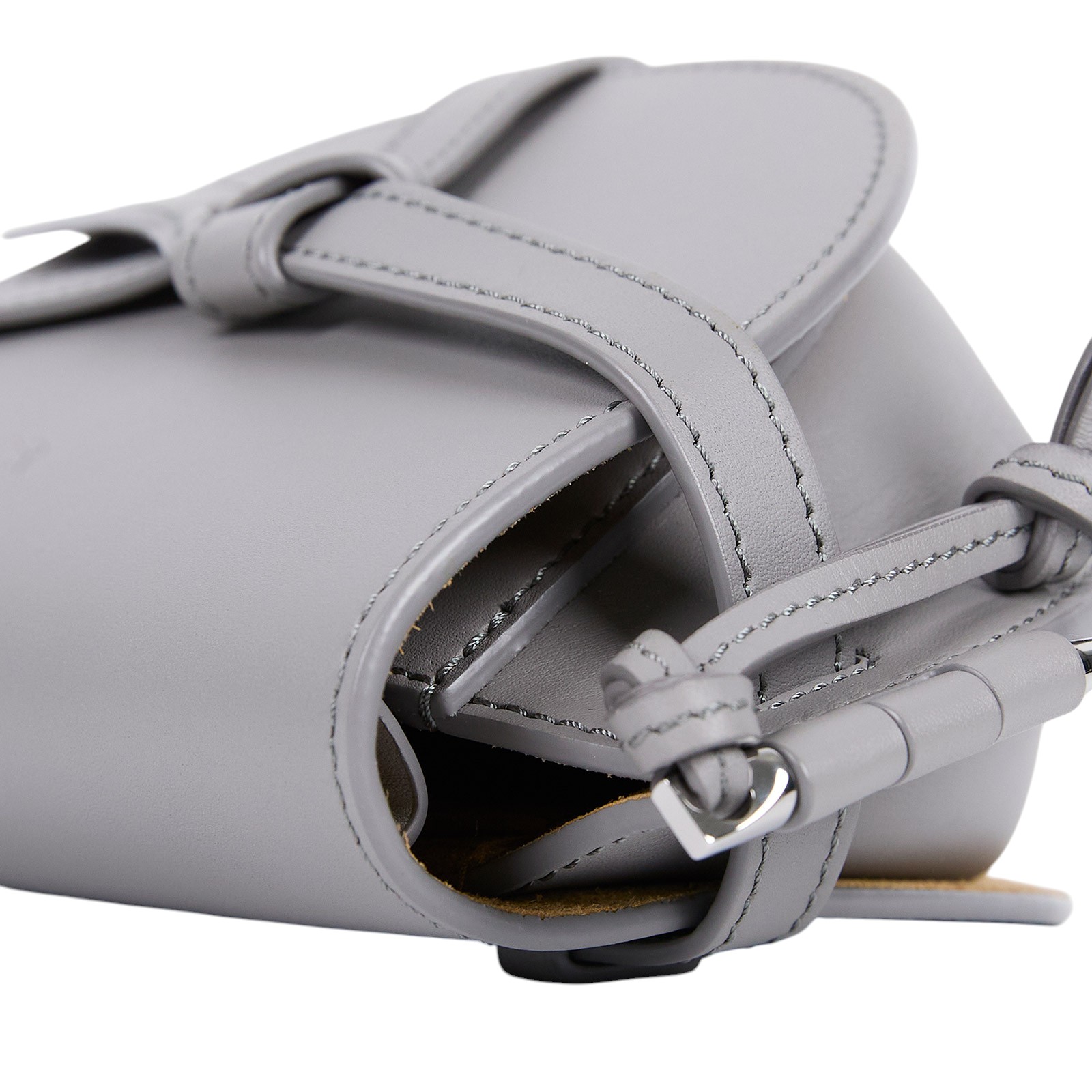 羅意威 LOEWE Mini Gate Dual bag 迷你 小牛皮 肩背包 帆布背帶  灰色GATE MINI 原廠盒子/防塵袋/購買證明