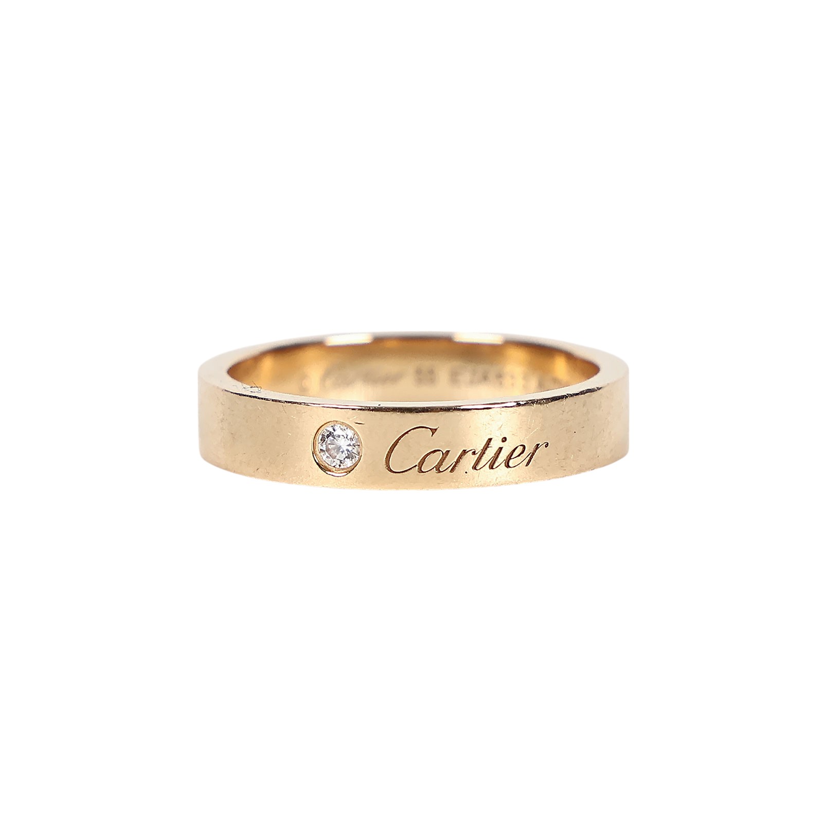 卡地亞 CARTIER C de 戒指 B4210755 RG 1P C DE CARTIER單鑽戒指#55 原廠盒子/保書
