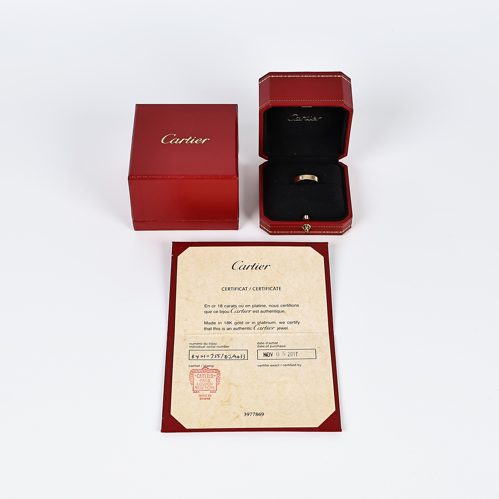 卡地亞 CARTIER C de 戒指 B4210755 RG 1P C DE CARTIER單鑽戒指#55 原廠盒子/保書
