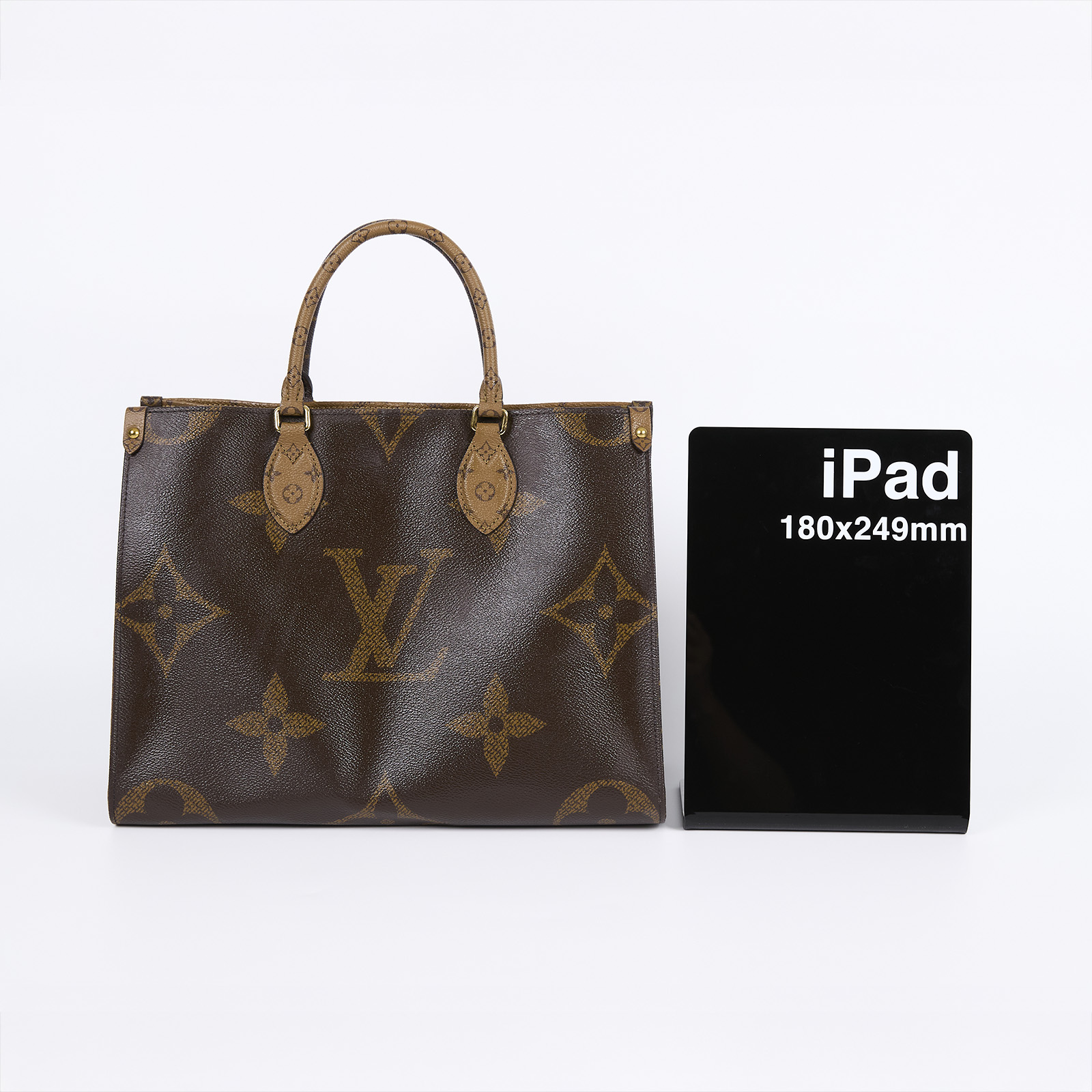 路易威登 LOUIS VUITTON OnTheGo MM 經典帆布 手提 肩背包 M45321 晶片款 棕原花Onthego MM 原廠盒子/防塵袋