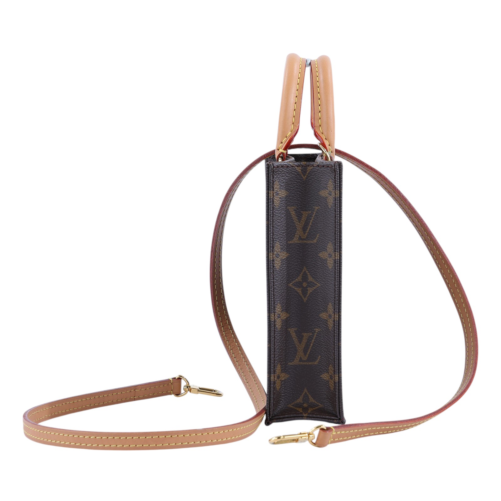 路易威登 LOUIS VUITTON Petit Sac Plat 經典帆布 斜背包 M69442 晶片款  原廠盒子/防塵袋/購買證明