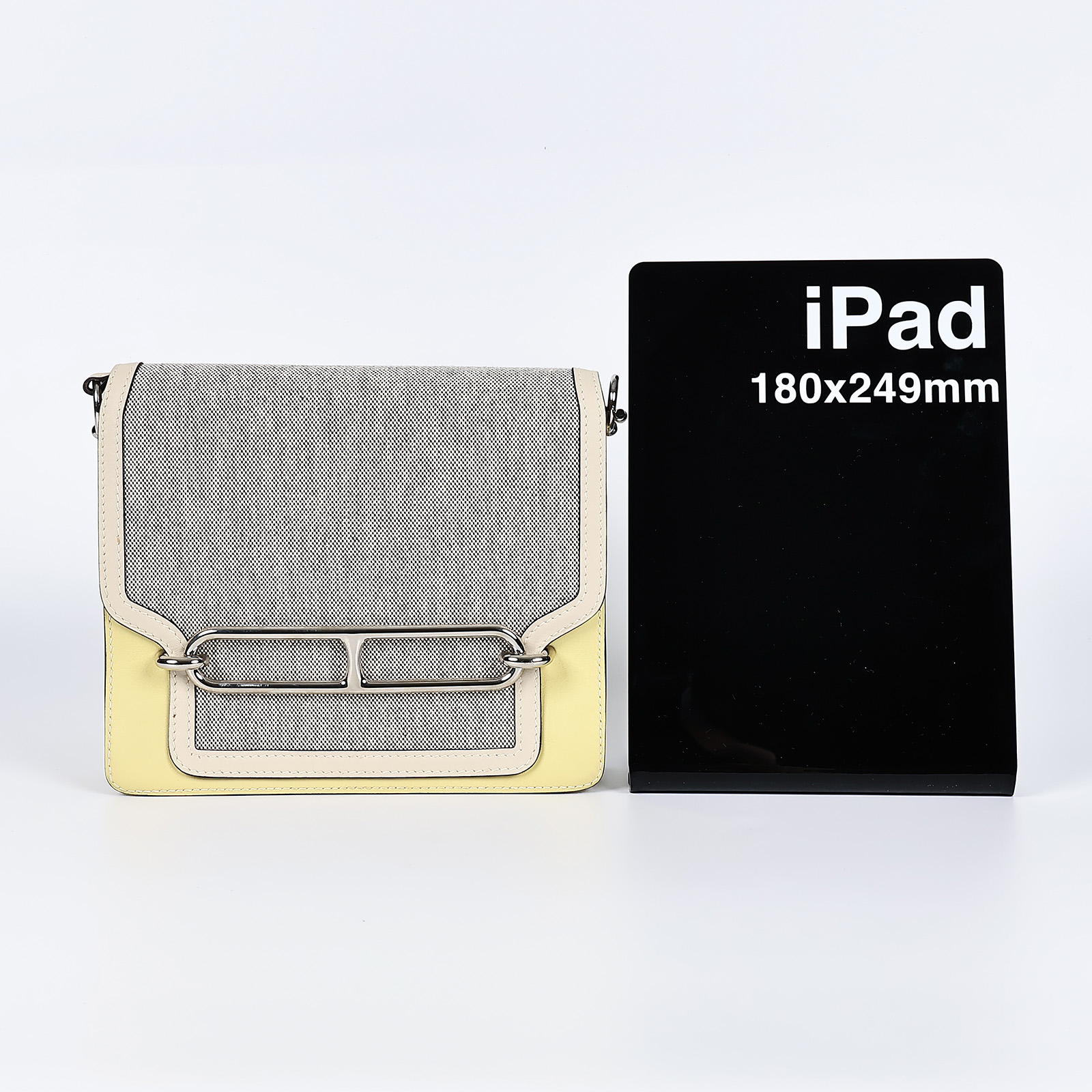 愛馬仕 Hermès Roulis 豬鼻子 斜背包 23 RO23 XST005PI X刻黃白拼帆布ROULIS 23 防塵袋
